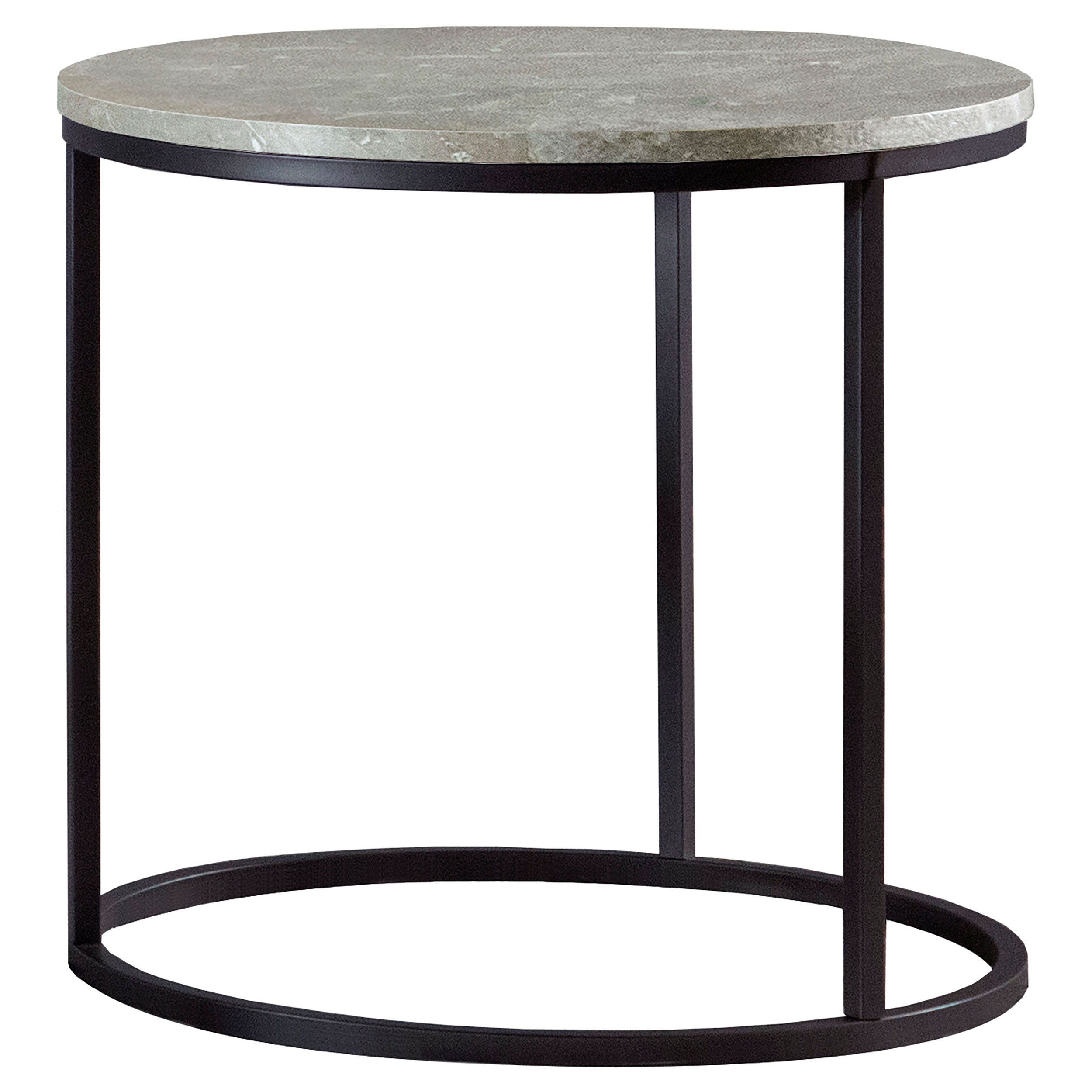 Dar Furniture - Coaster - Lainey Round Faux Marble Side End Table Grey - 736027