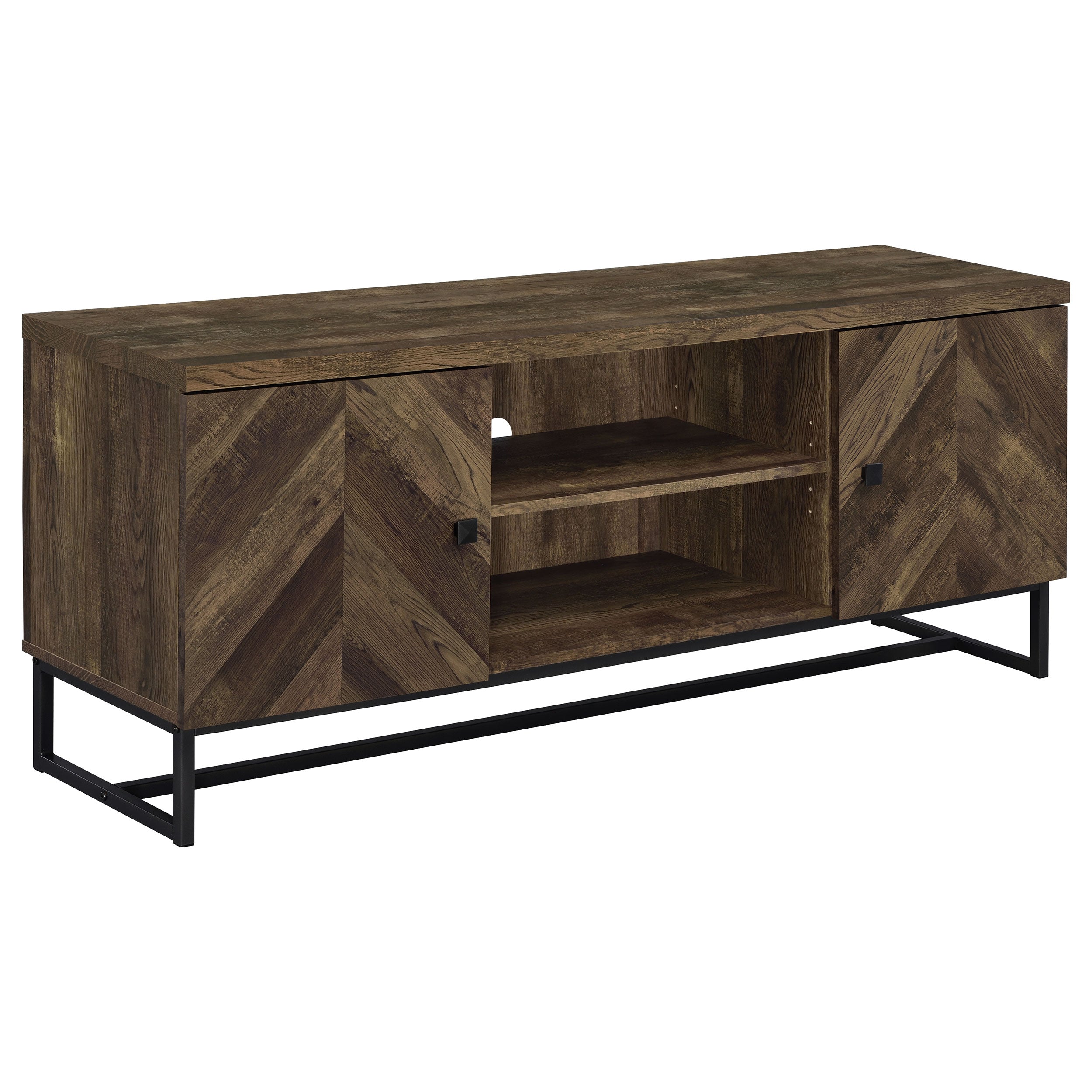 Dar Furniture - Coaster - Myles 2-door Engineered Wood 60-inch TV Stand Rustic Oak - 736052