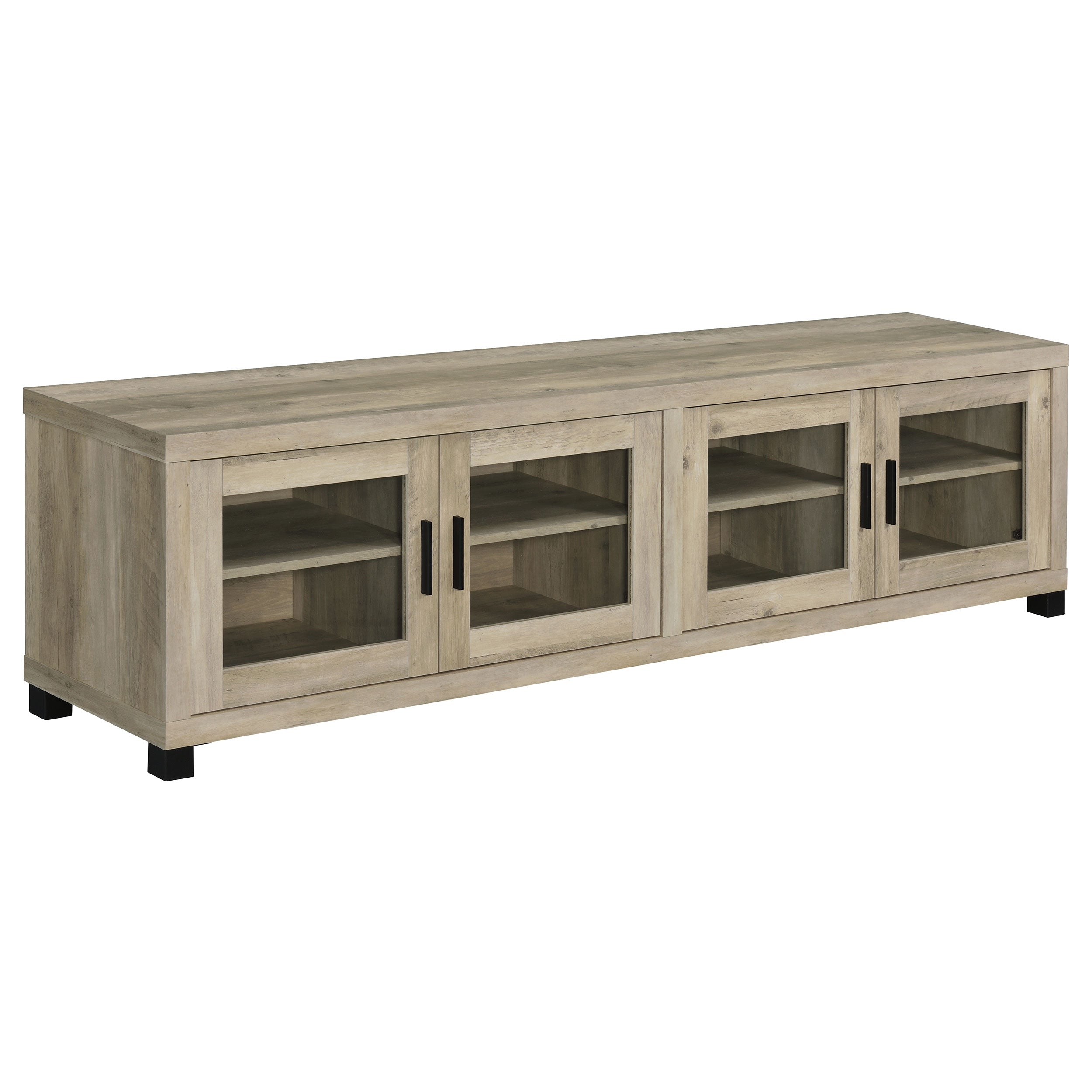 Dar Furniture - Coaster - Sachin 4-door Engineered Wood 79-inch TV Stand Distressed Pine - 736283