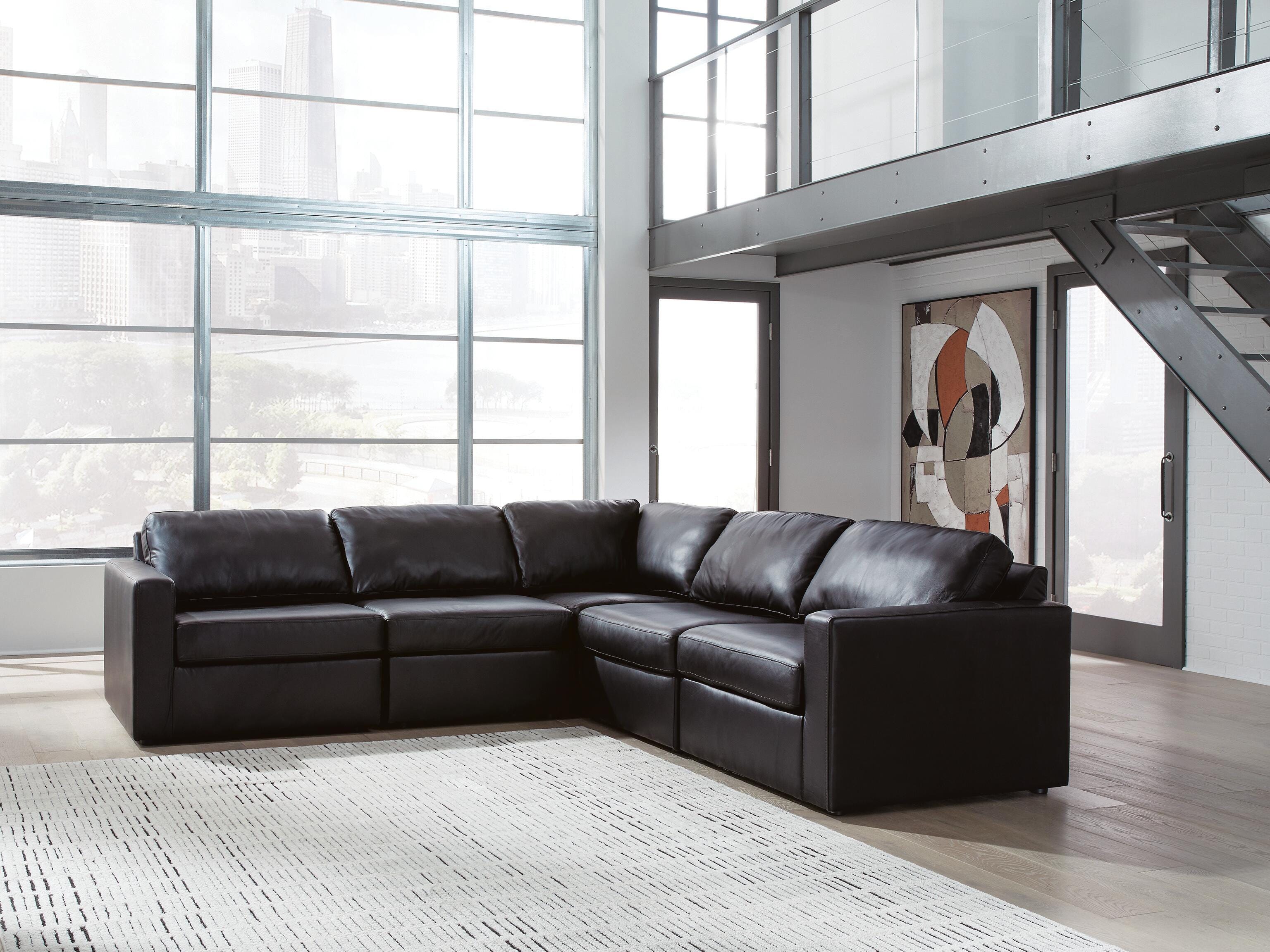 Dar Furniture - Ashley Furniture - Modmax II 5-Piece Sectional - RAF 5-Piece Sectional / Black - 74305S6