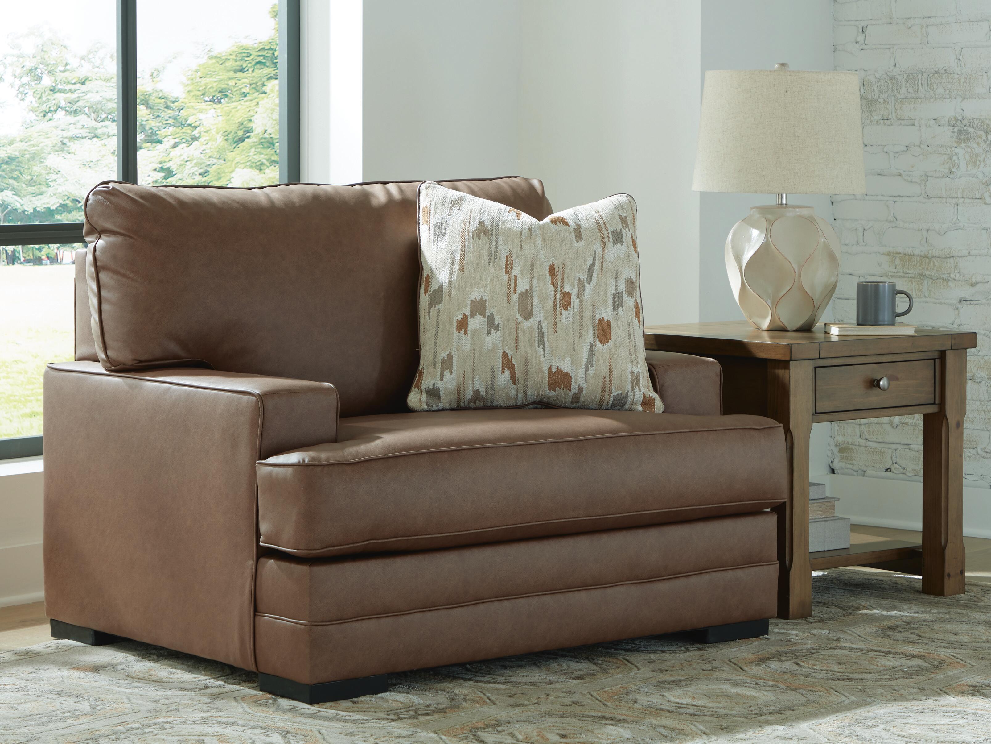 Dar Furniture - Ashley Furniture - VillaCourt Oversized Chair - Chair and a Half / Caramel - 7490923