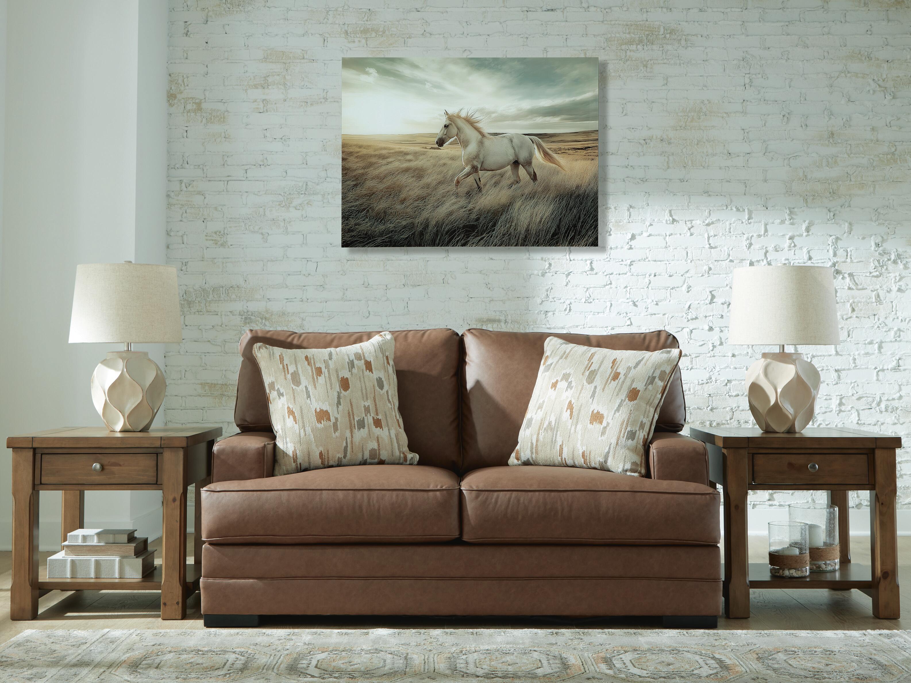 Dar Furniture - Ashley Furniture - VillaCourt Loveseat - Loveseat / Caramel - 7490935