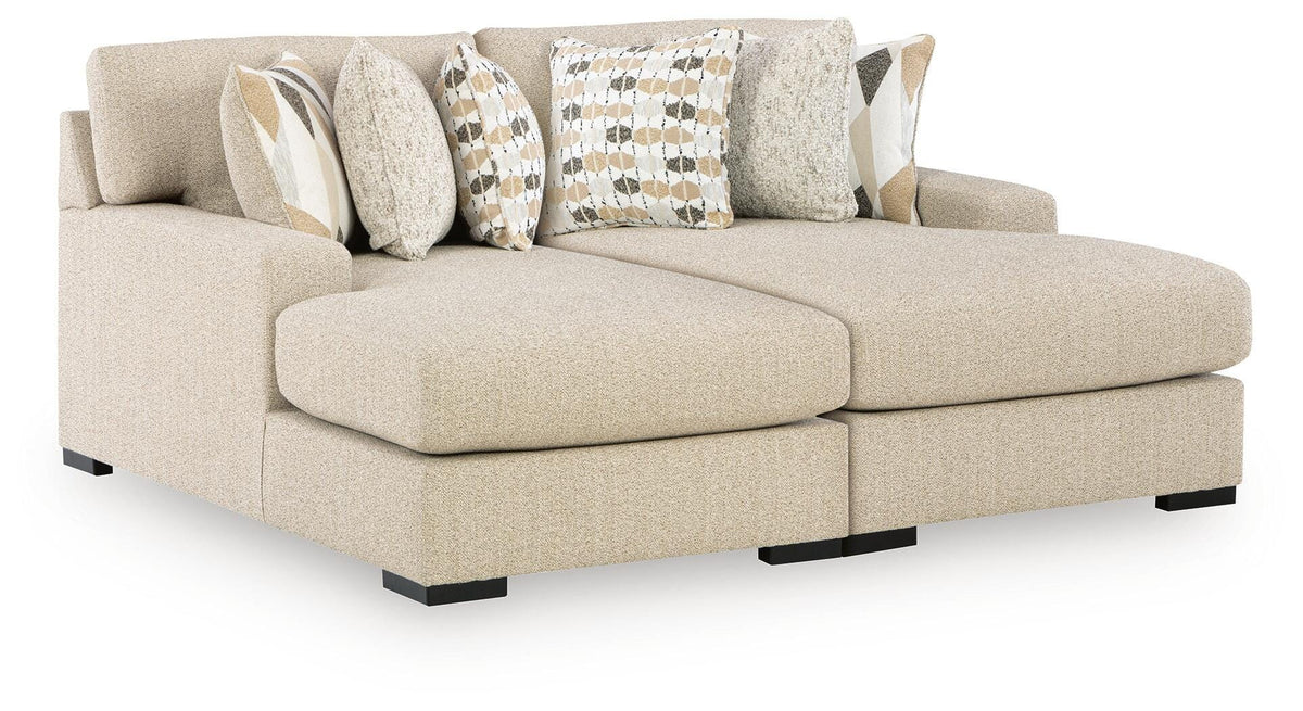 Dar Furniture - Ashley Furniture - Laurelgrove Super Chaise - RAF Super Chaise / Pebble - 75105S6