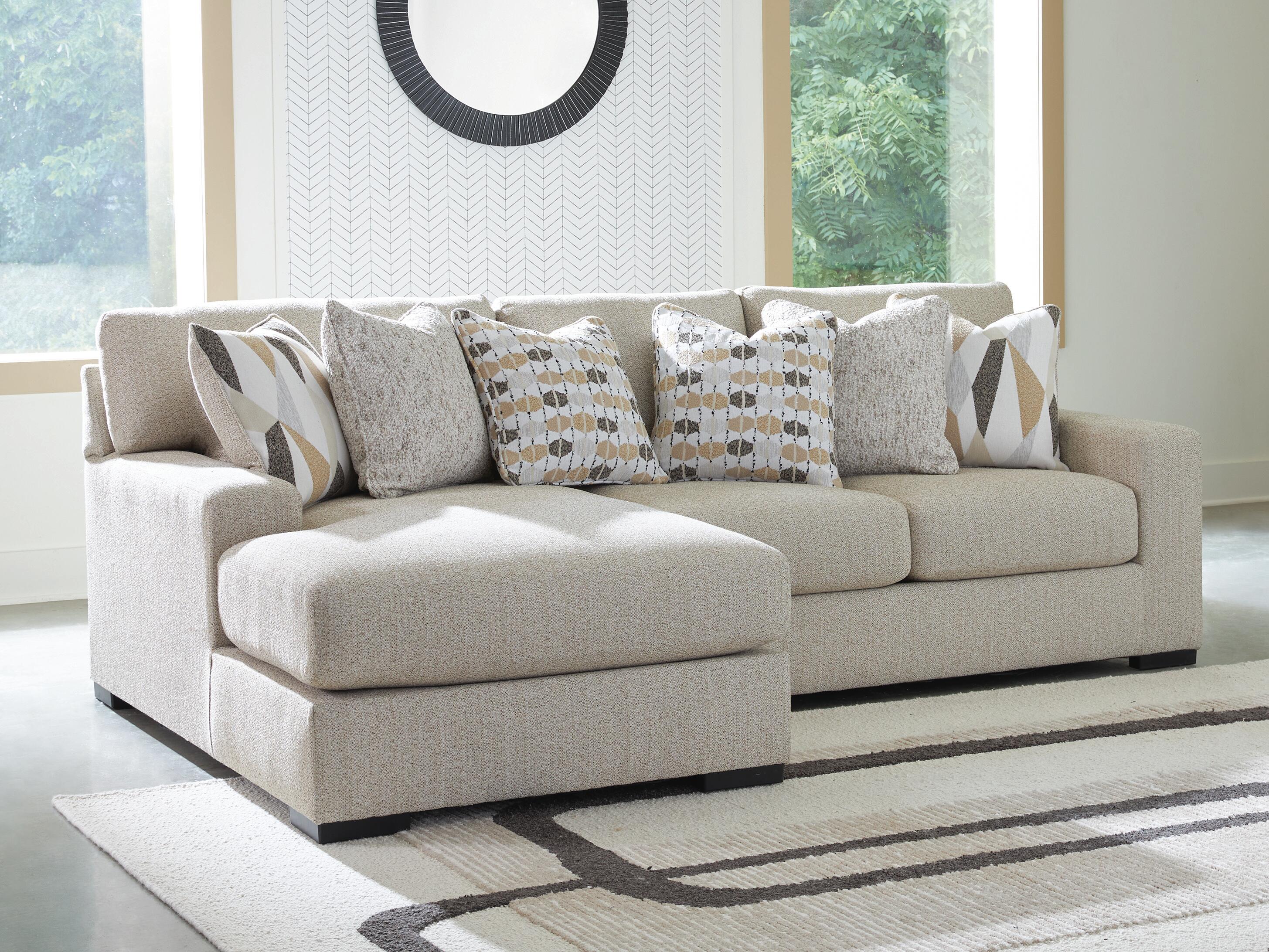 Dar Furniture - Ashley Furniture - Laurelgrove 2-Piece Sectional Sofa Chaise - RAF 2-Piece Sectional Sofa Chaise / Pebble - 75105S4