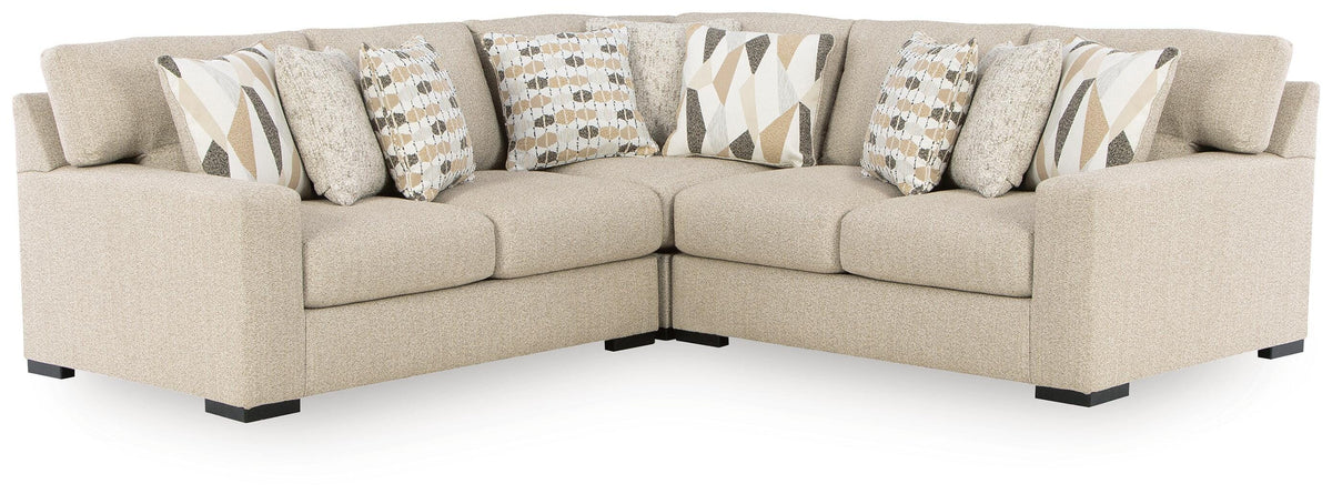 Dar Furniture - Ashley Furniture - Laurelgrove 3-Piece Sectional - RAF 3-Piece Sectional / Pebble - 75105S5