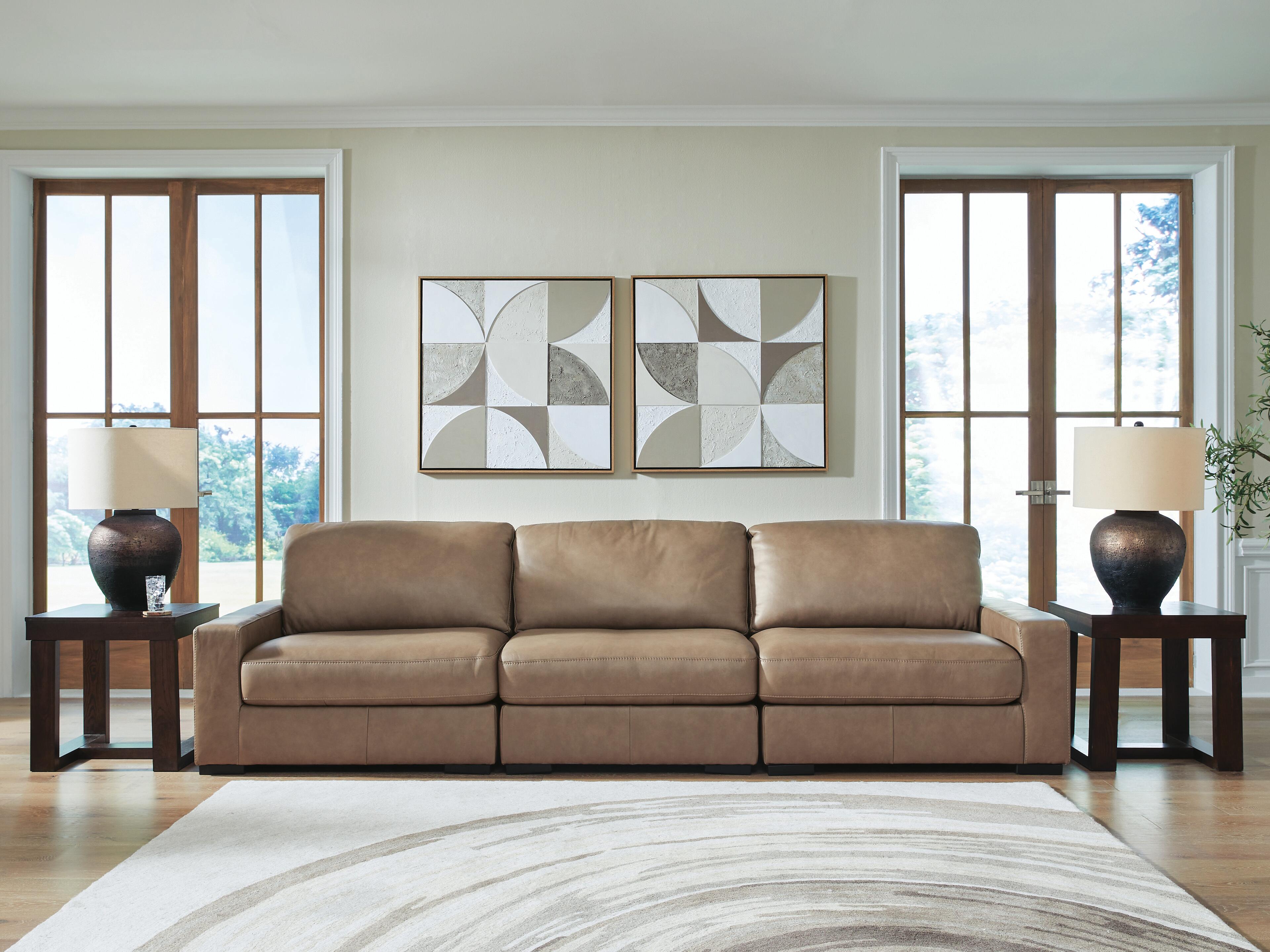 Dar Furniture - Ashley Furniture - Veronella 3-Piece Sectional Sofa - RAF 3-Piece Sectional Sofa / Sahara - 76106S2