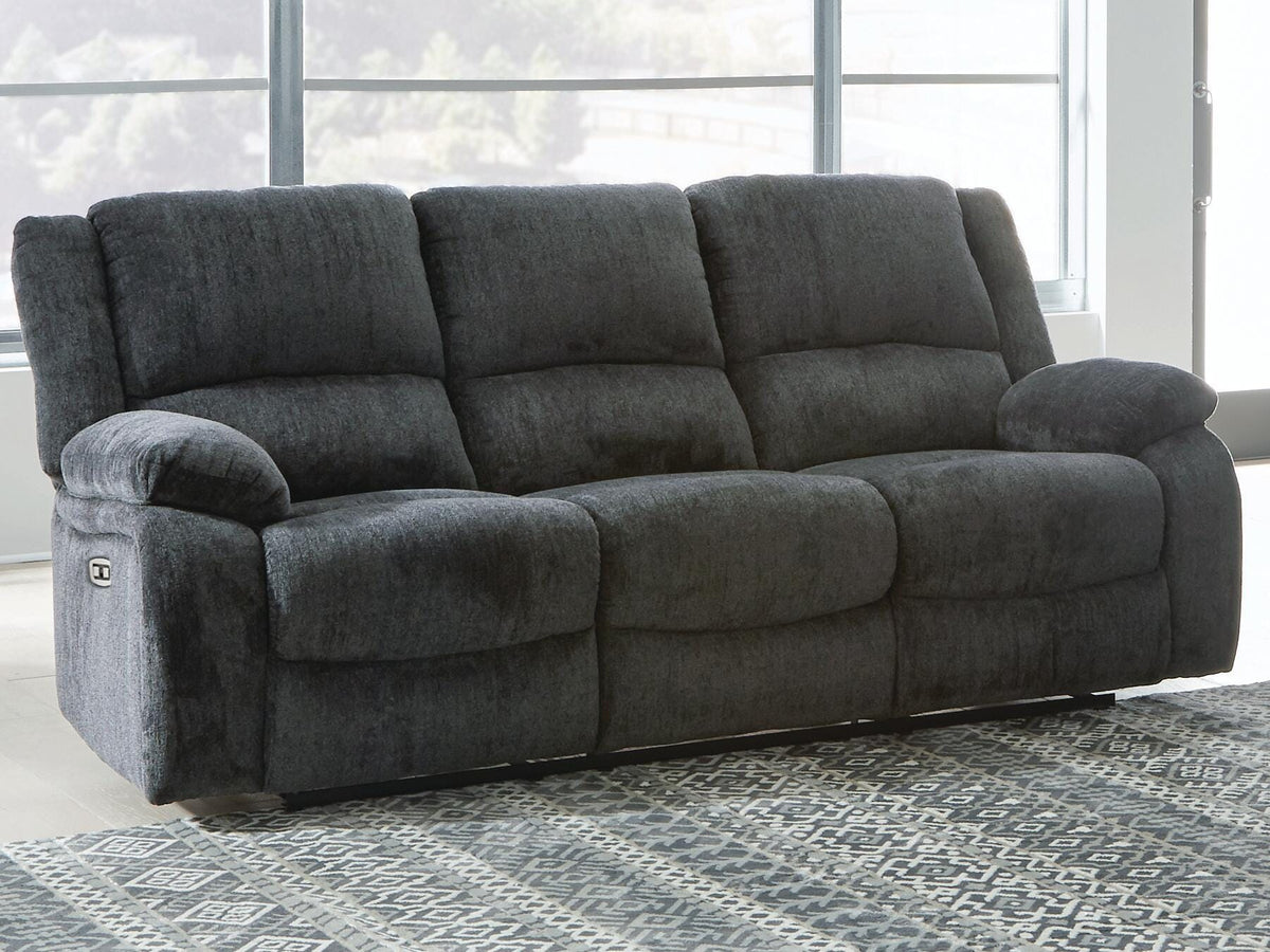 Dar Furniture - Ashley Furniture - Draycoll Power Reclining Sofa - Reclining Power Sofa / Slate - 7650487