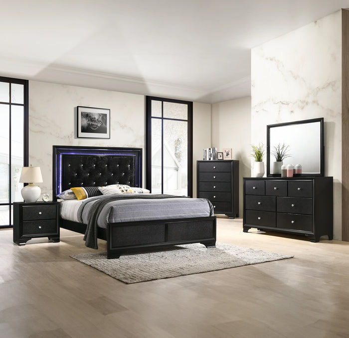 Micah Panel Bed In Black