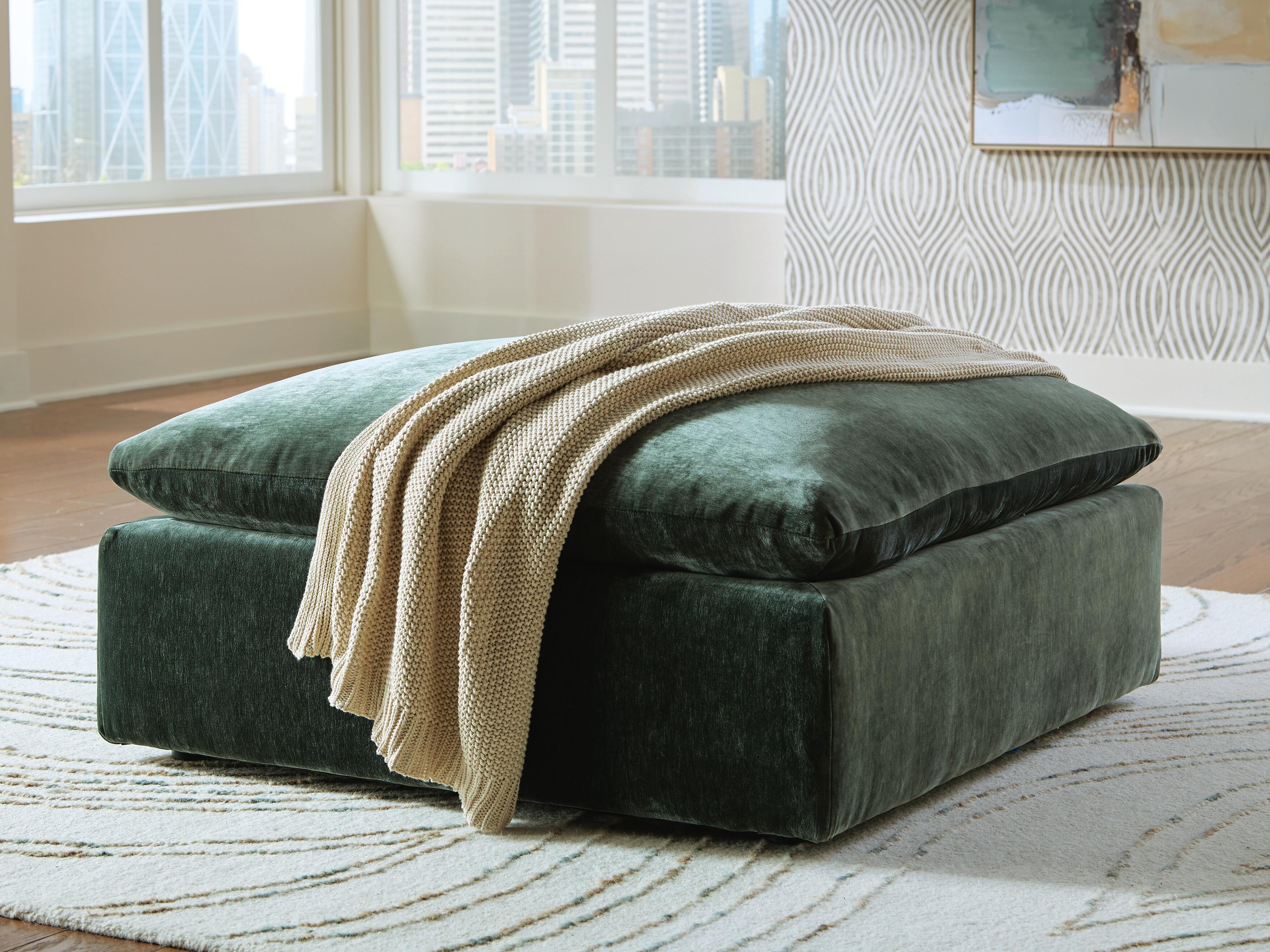 Dar Furniture - Ashley Furniture - Carriage View Oversized Accent Ottoman - Oversized Accent Ottoman / Jade - 7800108