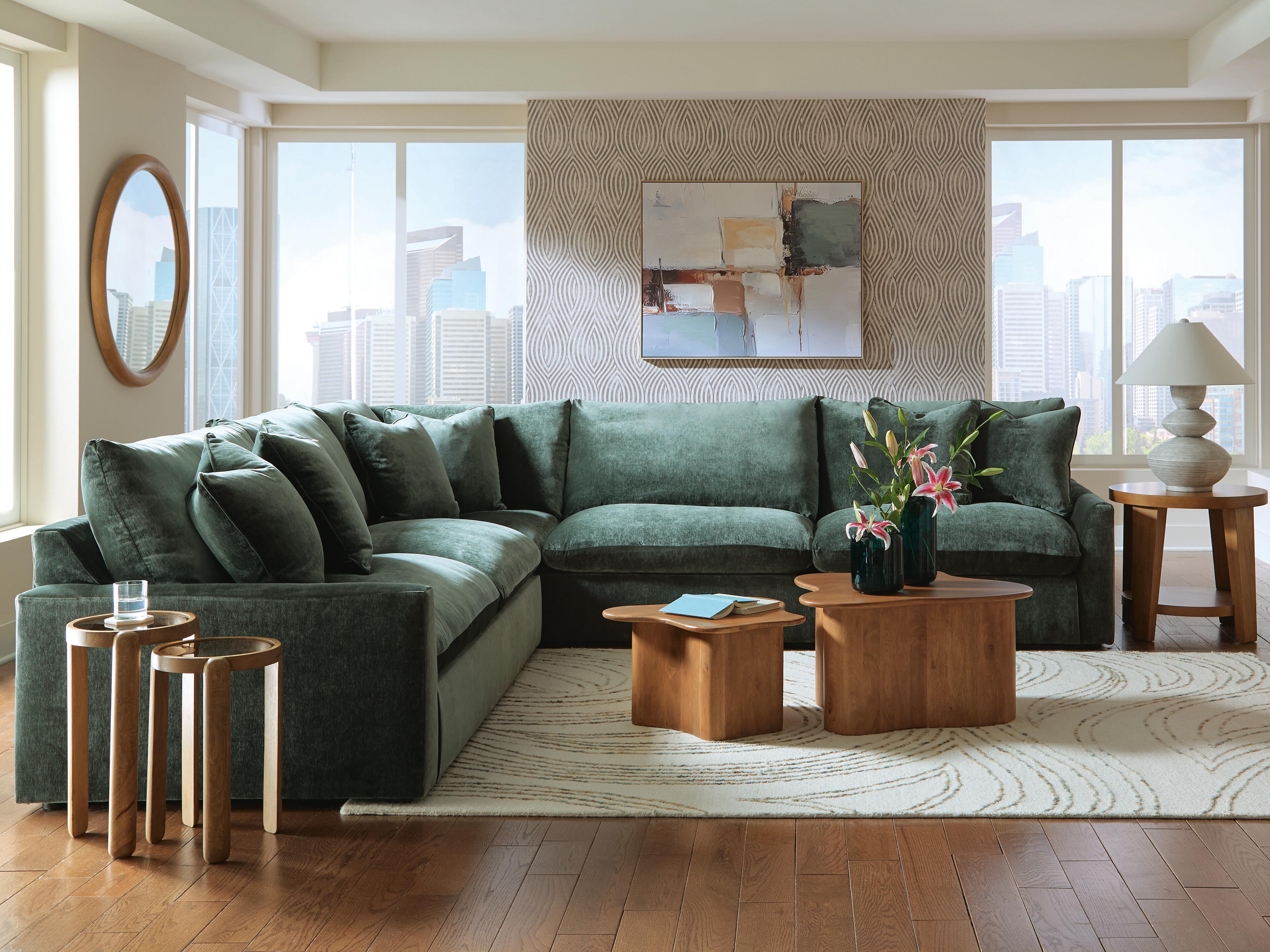 Dar Furniture - Ashley Furniture - Carriage View 3-Piece Sectional - LAF 3-Piece Sectional / Jade - 78001S1