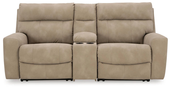 Next-Gen DuraPella Power Reclining Sectional Loveseat with Console