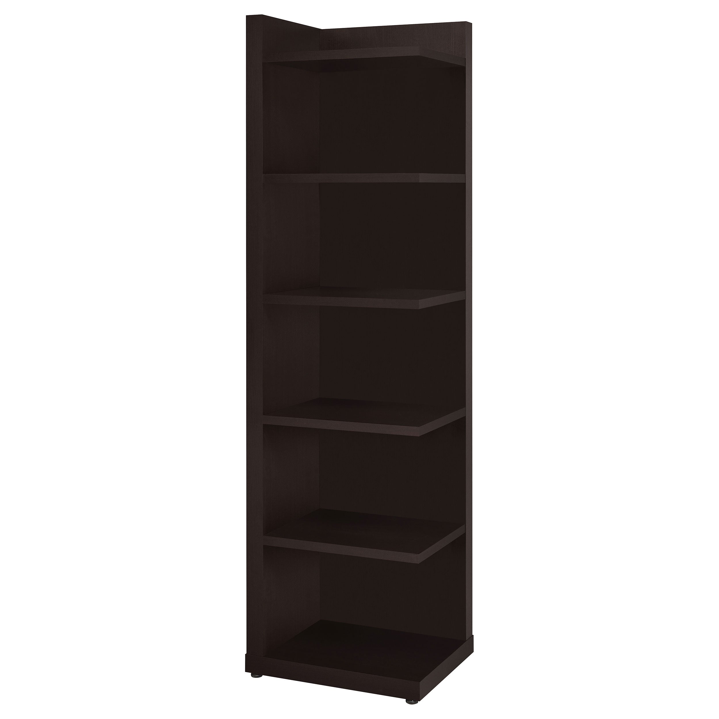 Dar Furniture - Coaster - Alder 71-inch 6-shelf Corner Bookcase Cappuccino - 800270