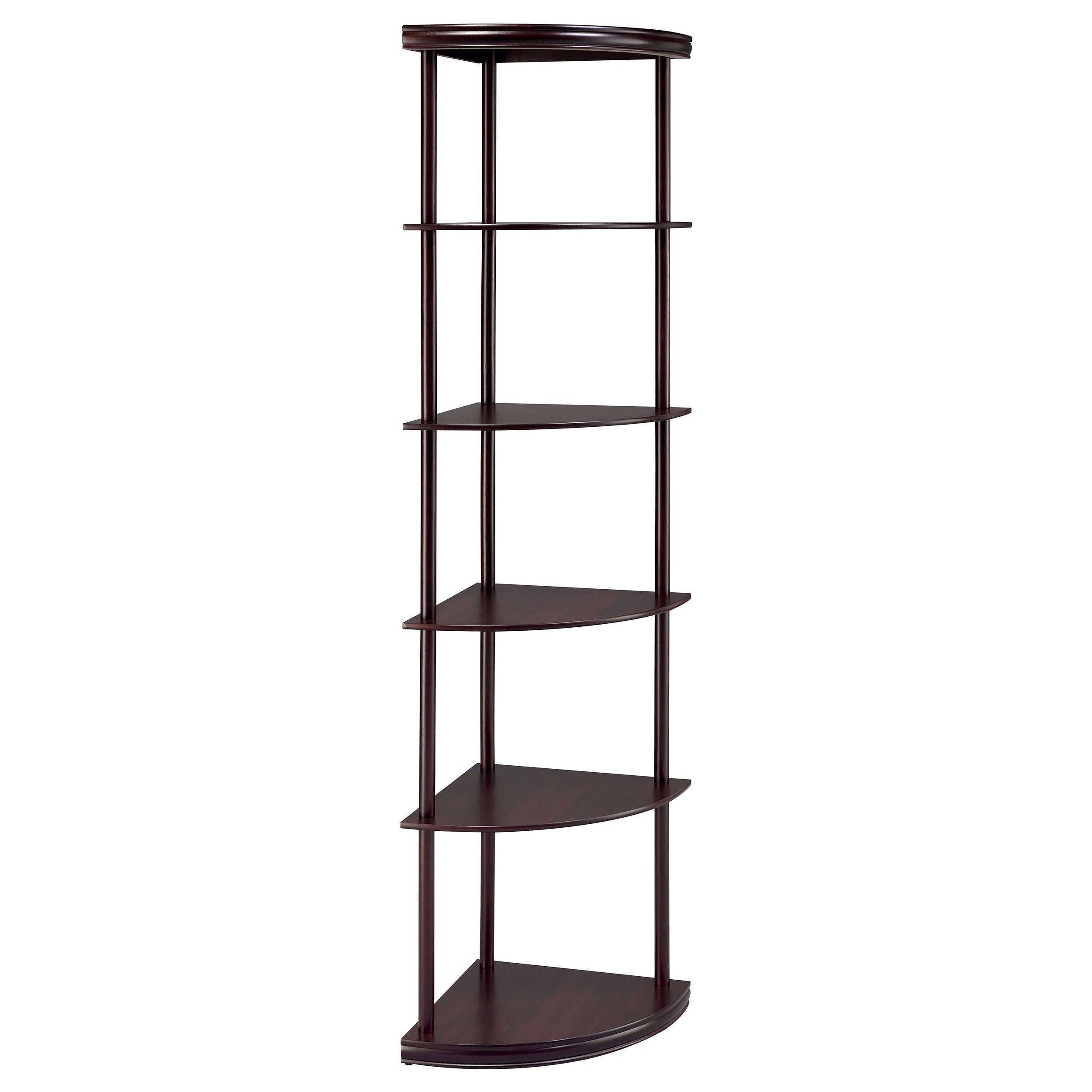 Dar Furniture - Coaster - Bonwick 72-inch 5-shelf Corner Bookshelf Cappuccino - 800279