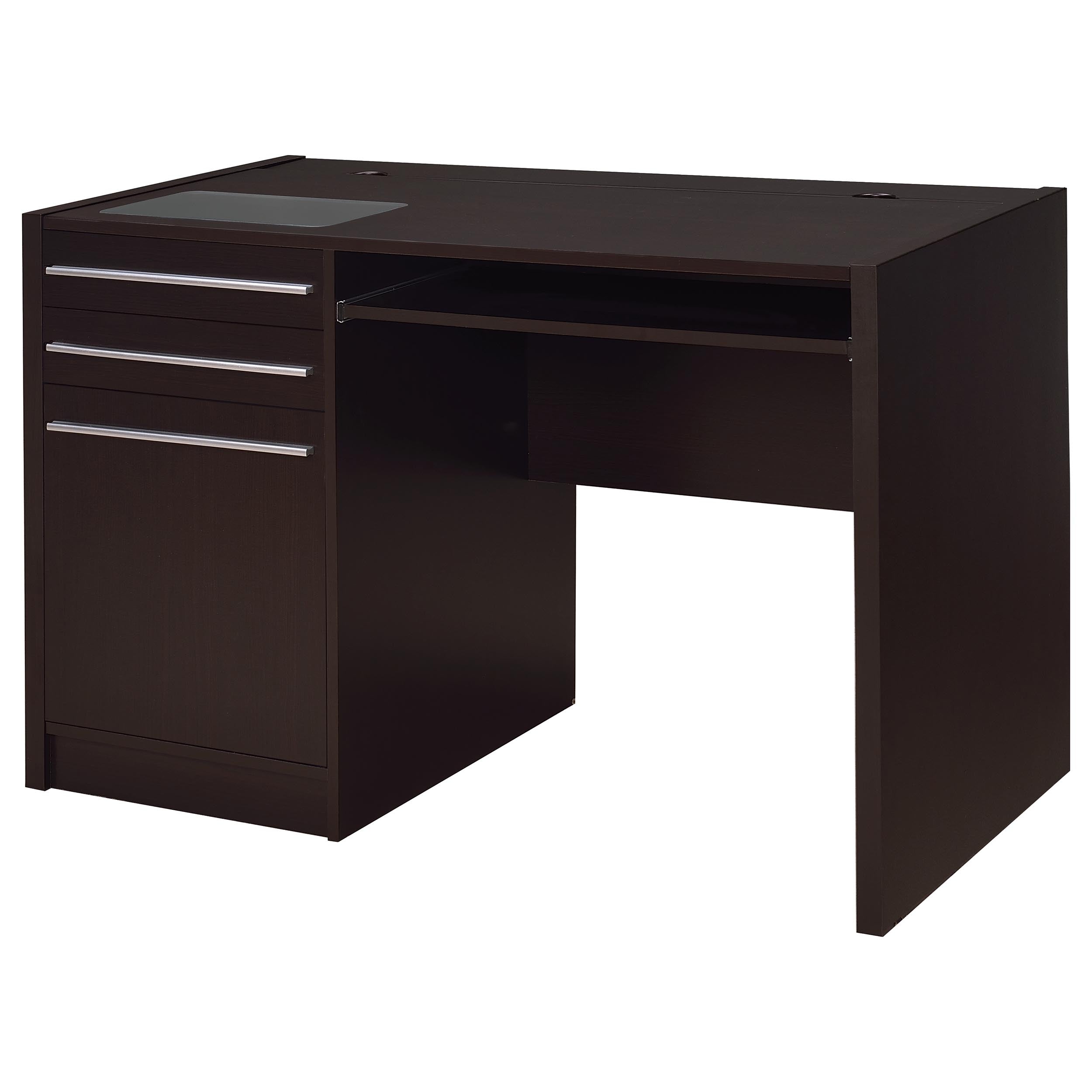 Dar Furniture - Coaster - Halston 47-inch 2-drawer Office Desk with Cabinet Cappuccino - 800702