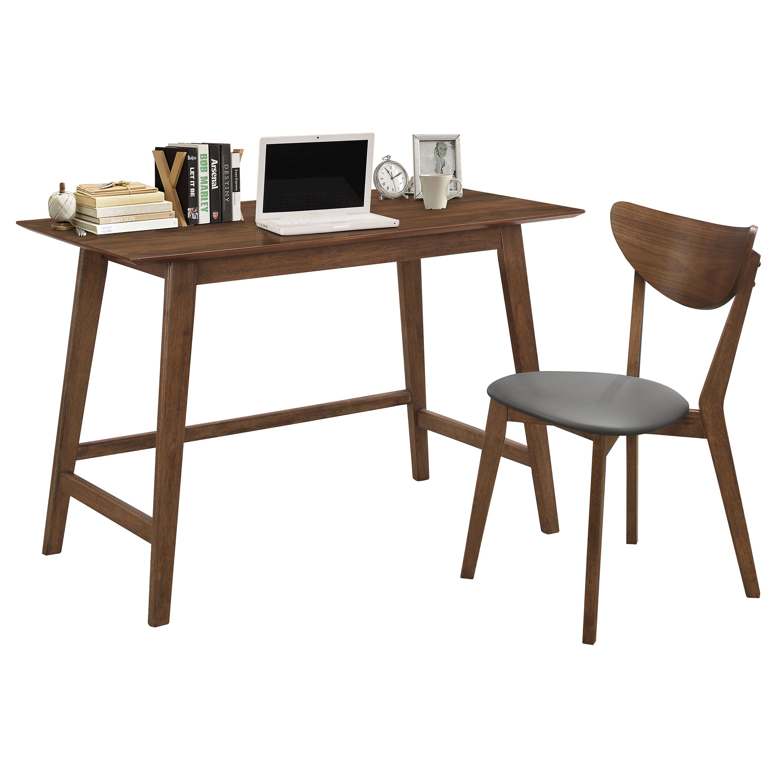Dar Furniture - Coaster - Karri 2-piece Home Office Computer Desk and Chair Set Walnut - 801095