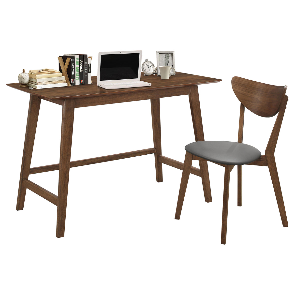 Dar Furniture - Coaster - Karri 2-piece Home Office Computer Desk and Chair Set Walnut - 801095