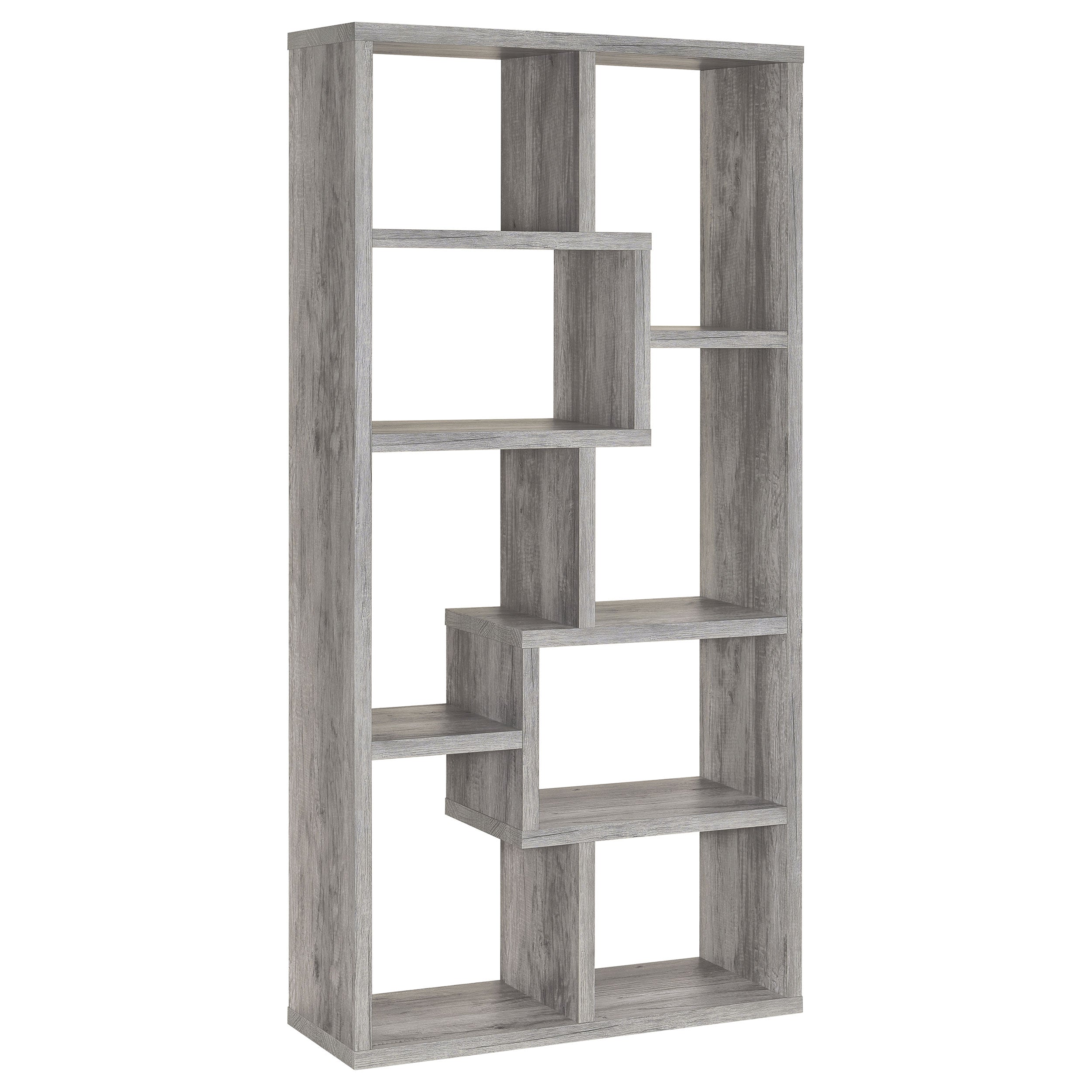 Dar Furniture - Coaster - Theo 71-inch 6-shelf Bookshelf Grey Driftwood - 801137