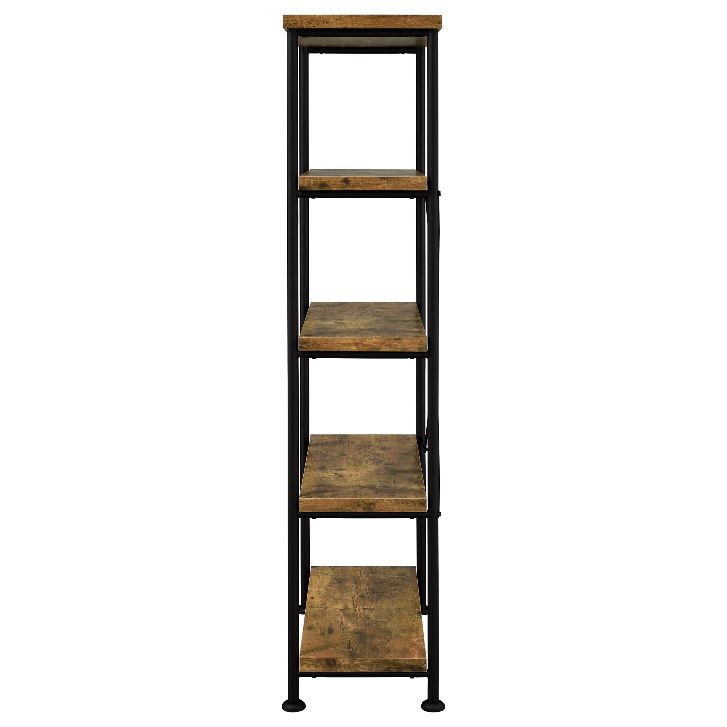 Analiese 2-piece Computer Desk Bookcase Set Rustic Nutmeg