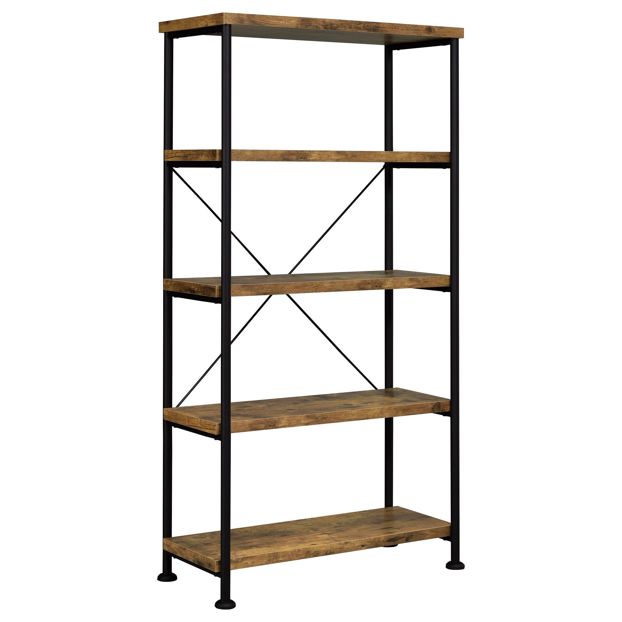 Dar Furniture - Coaster - Analiese 63-inch 4-shelf Bookshelf Rustic Nutmeg - 801542