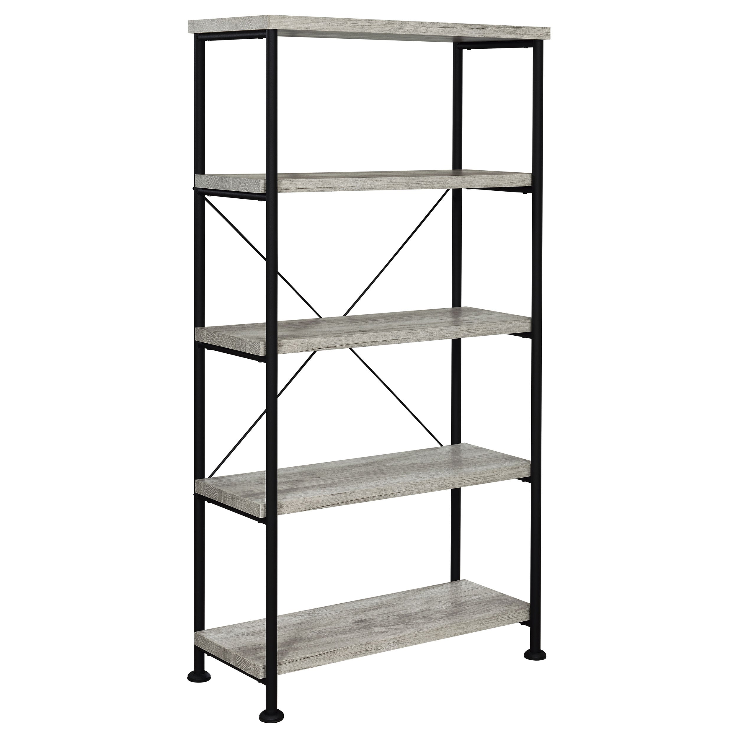 Dar Furniture - Coaster - Analiese 63-inch 4-shelf Bookshelf Grey Driftwood - 801546