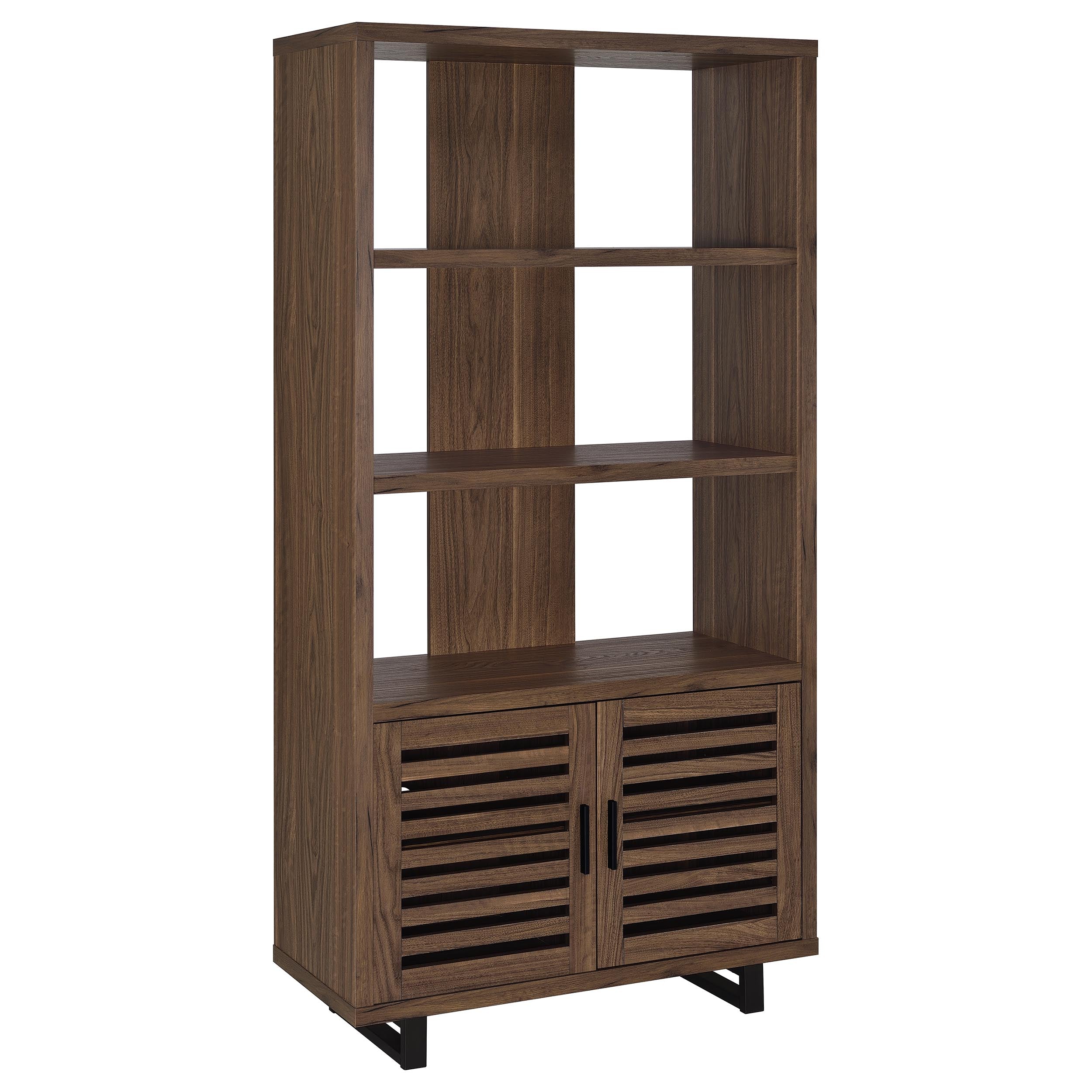 Dar Furniture - Coaster - Maddox 71-inch 3-shelf Cabinet Bookcase Walnut - 801863