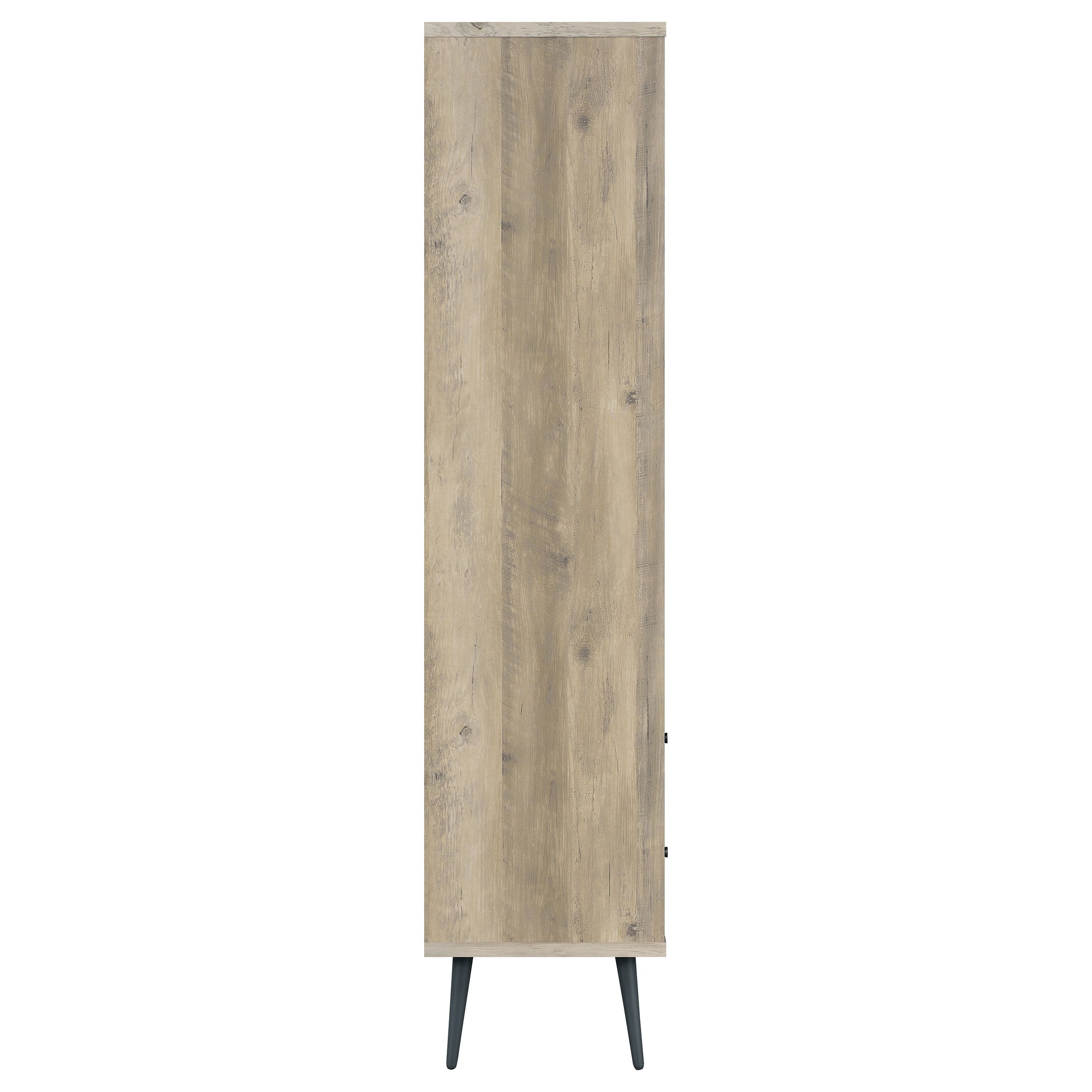 Maeve 70-inch 3-shelf Bookcase with Drawers Distressed Pine