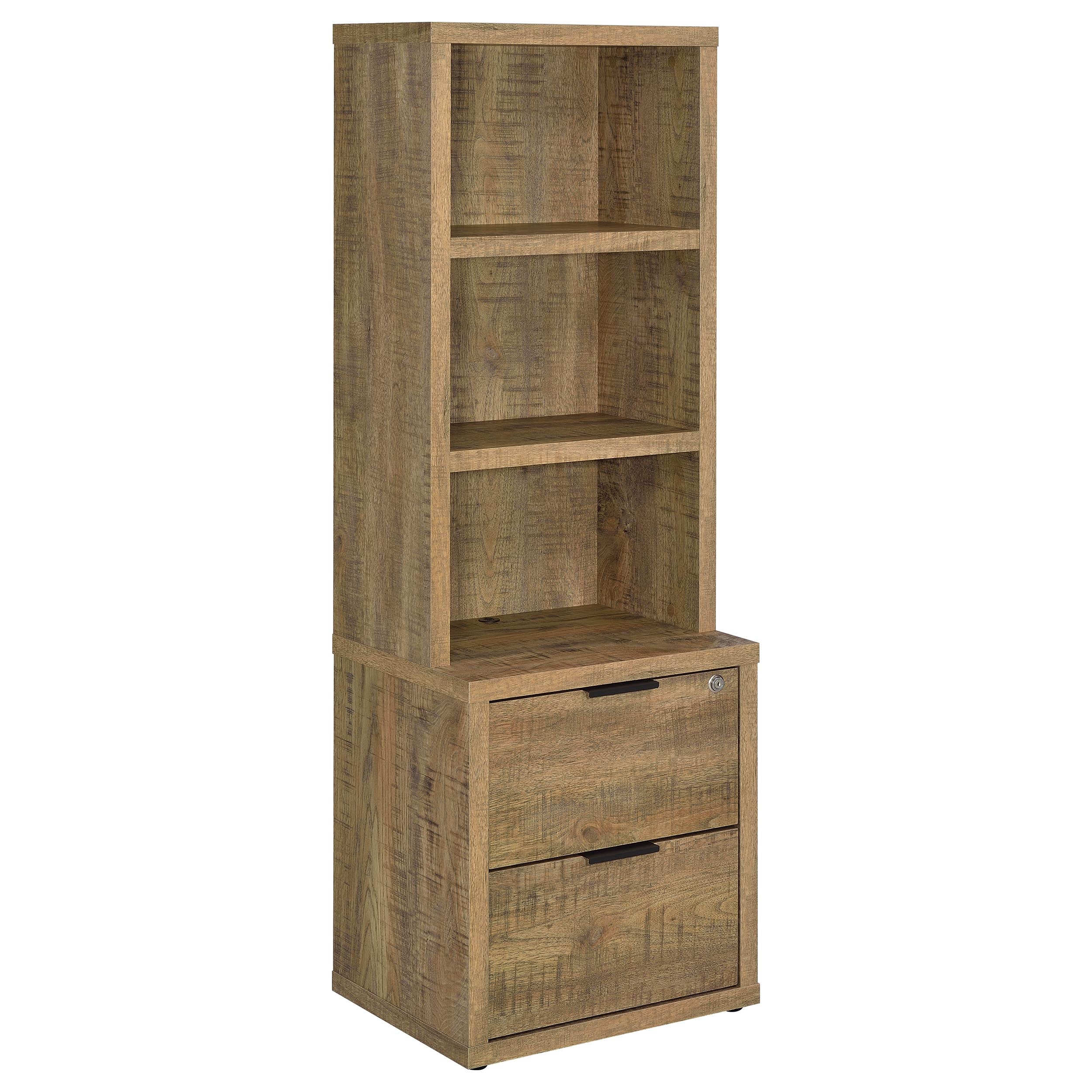 Dar Furniture - Coaster - Westpark 3-shelf Bookcase USB and Lockable Drawer Mango - 802693