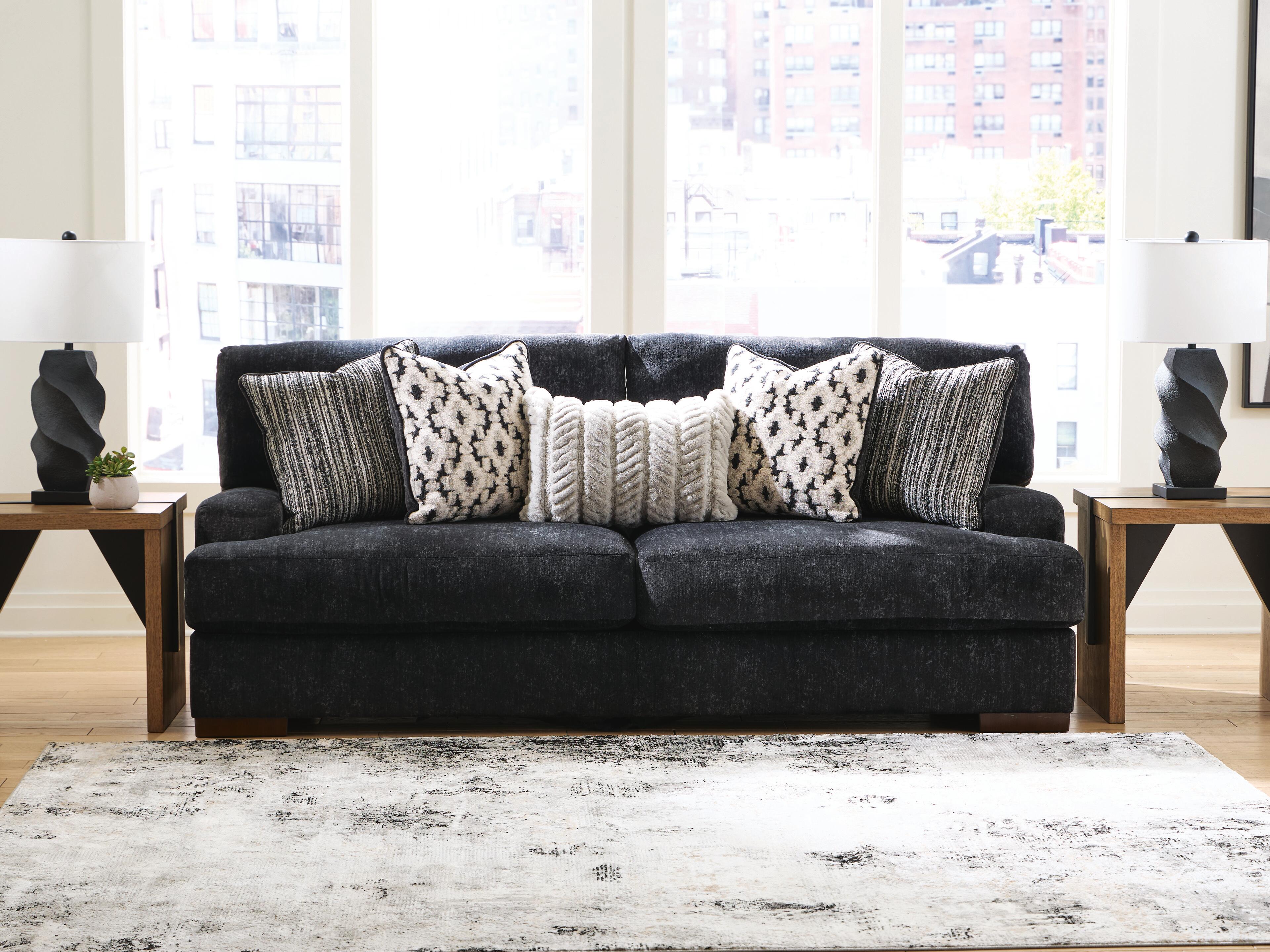 Dar Furniture - Ashley Furniture - Whitmore Manor Sofa - Sofa / Black Pearl - 8040438