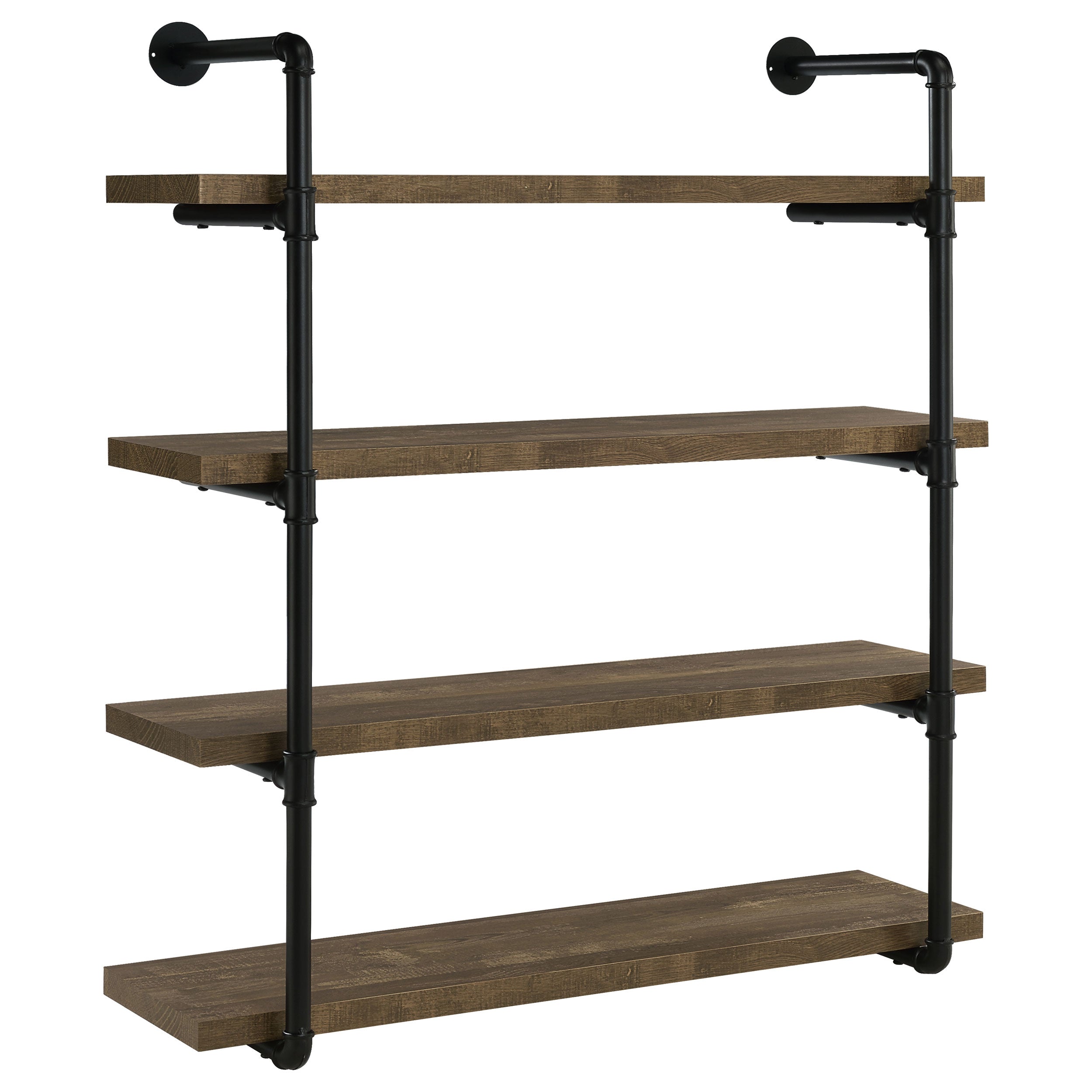 Dar Furniture - Coaster - Elmcrest 39-inch 4-shelf Wall Bookshelf Rustic Oak - 804417