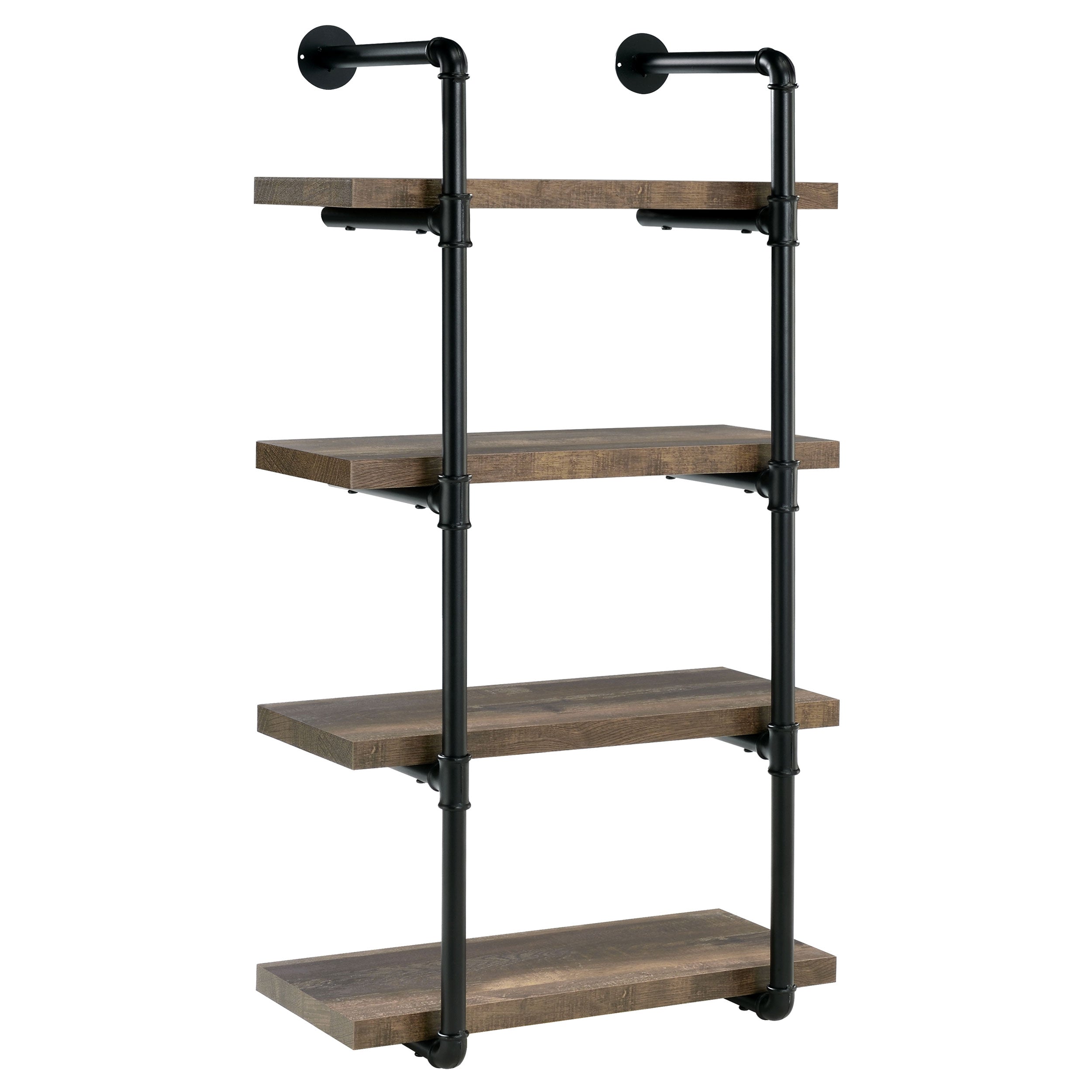 Dar Furniture - Coaster - Elmcrest 24-inch 4-shelf Wall Bookshelf Rustic Oak - 804426