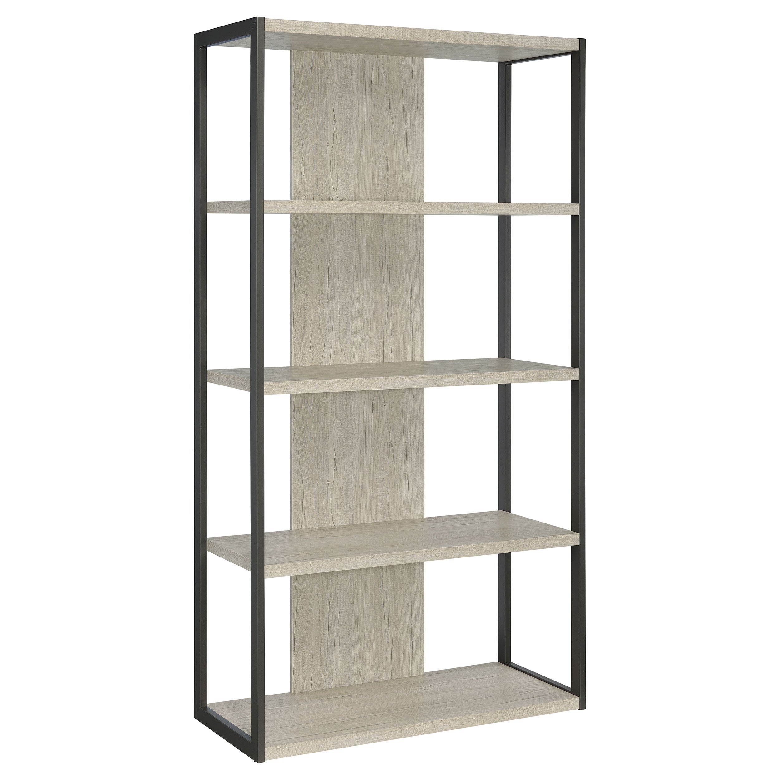 Dar Furniture - Coaster - Loomis 72-inch 4-shelf Bookshelf Whitewashed Grey - 805883