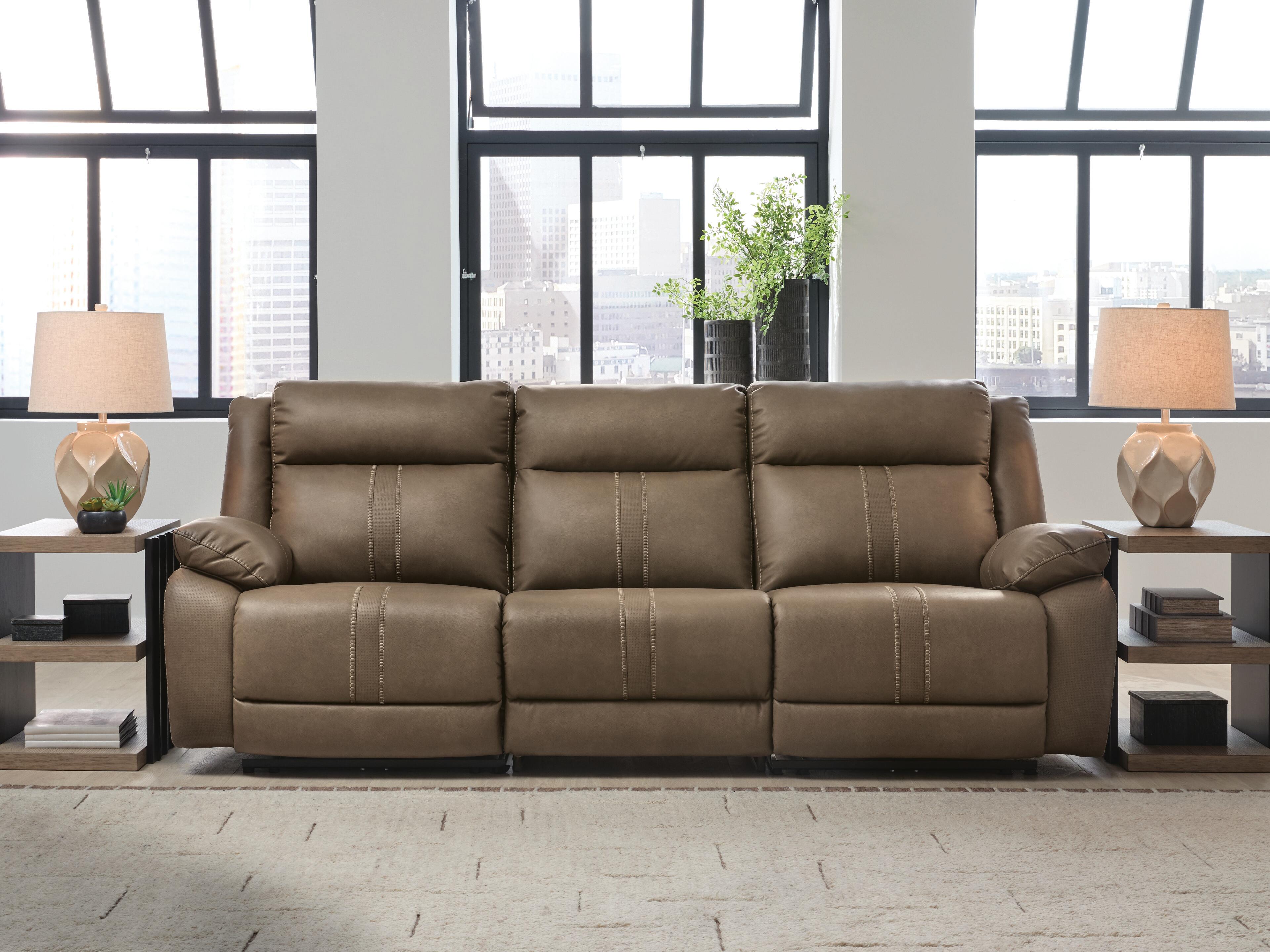 Dar Furniture - Ashley Furniture - Max-Momentum 3-Piece Power Sectional Reclining Sofa - 3-Piece Power Sectional Reclining Sofa / Biscotti - PC82305S3