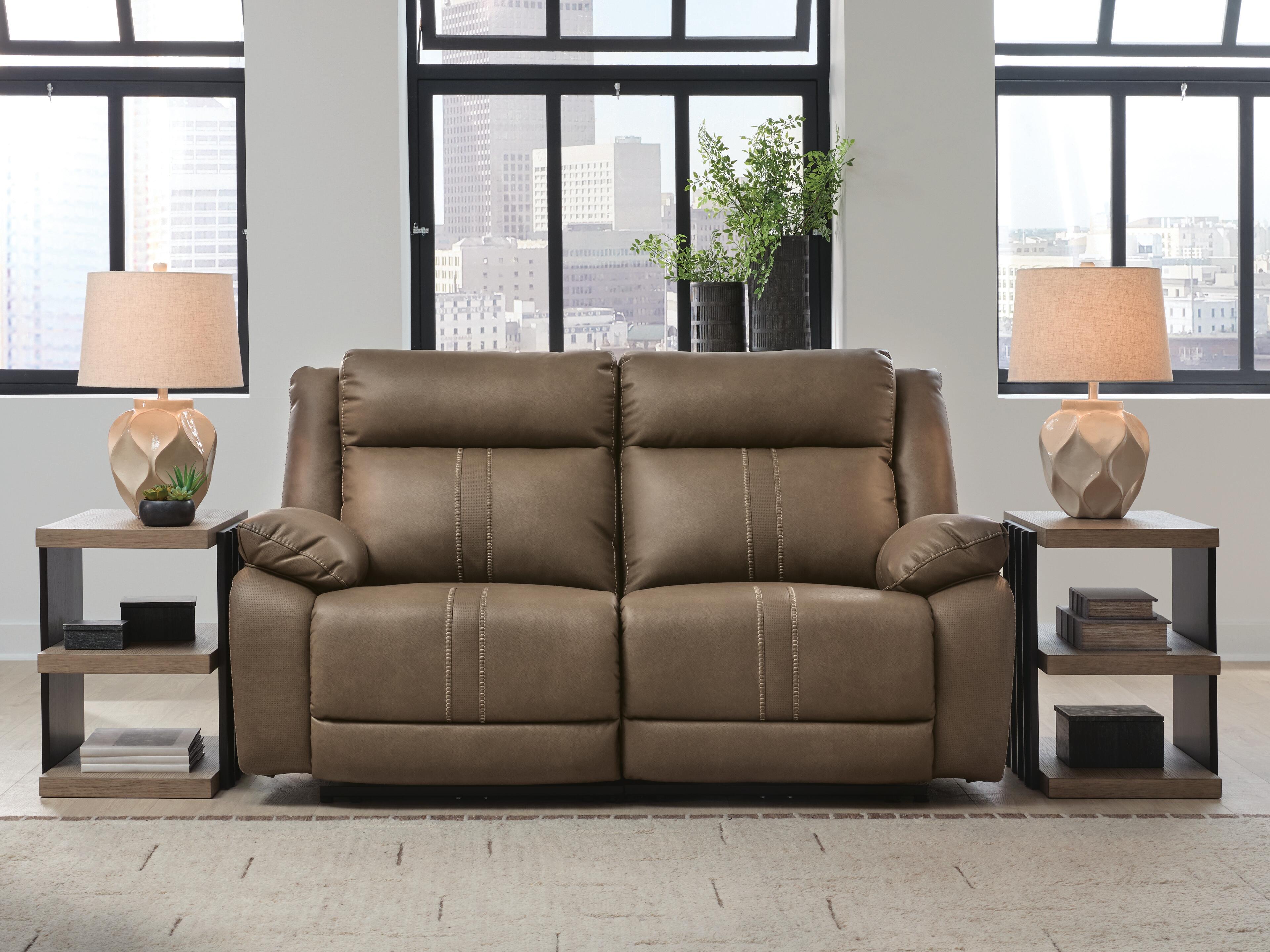 Dar Furniture - Ashley Furniture - Max-Momentum 2-Piece Power Reclining Sectional Loveseat - 2-Piece Power Reclining Sectional Loveseat / Biscotti - PC82305S1