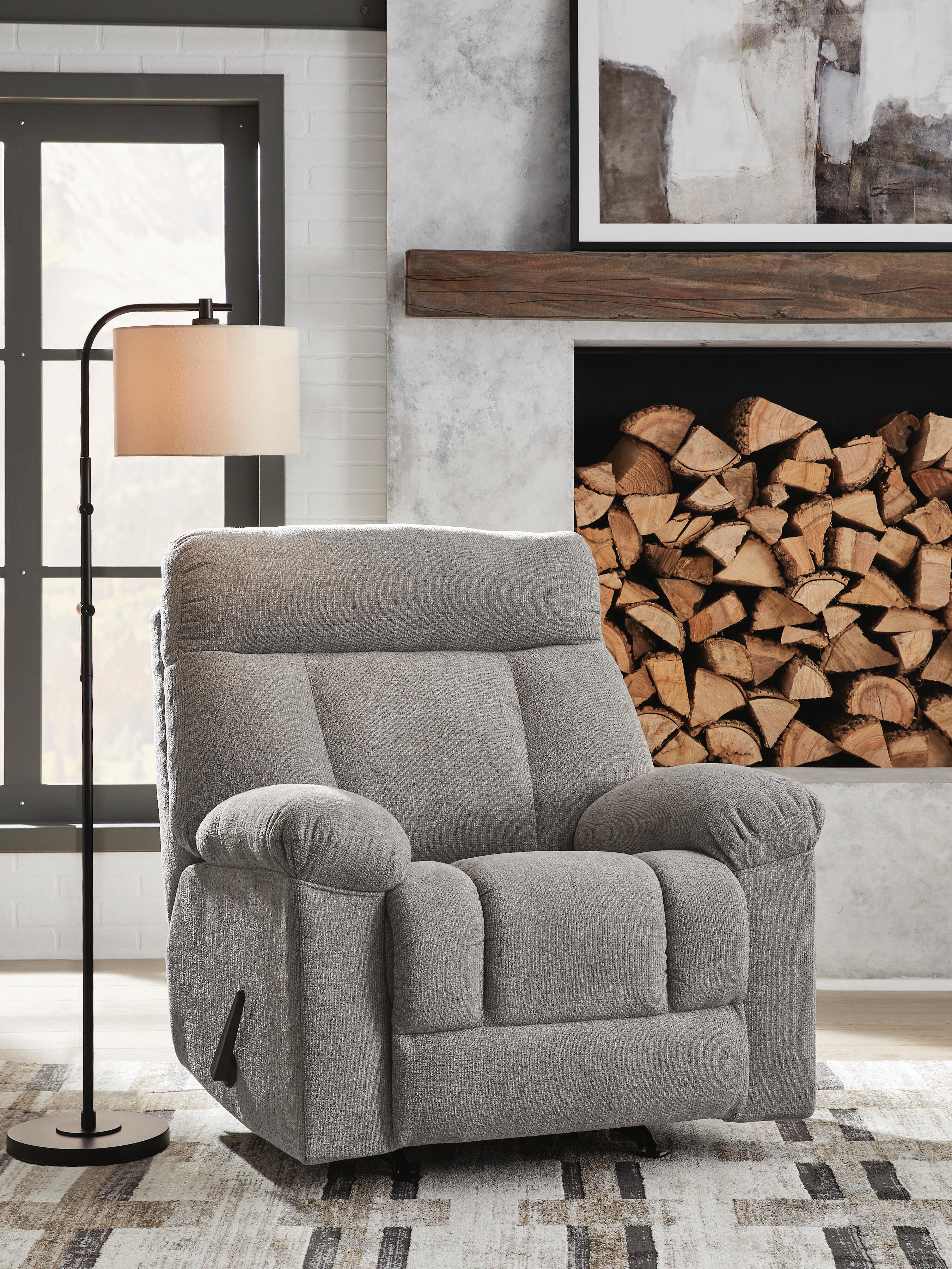 Dar Furniture - Ashley Furniture - Hoyne Park Recliner - Rocker Recliner / Smoke - PC8281625