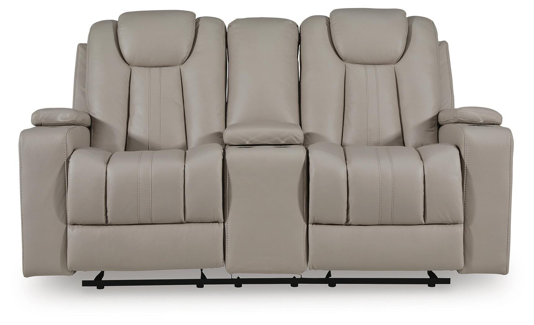 Elevate Edges Glider Reclining Loveseat with Console