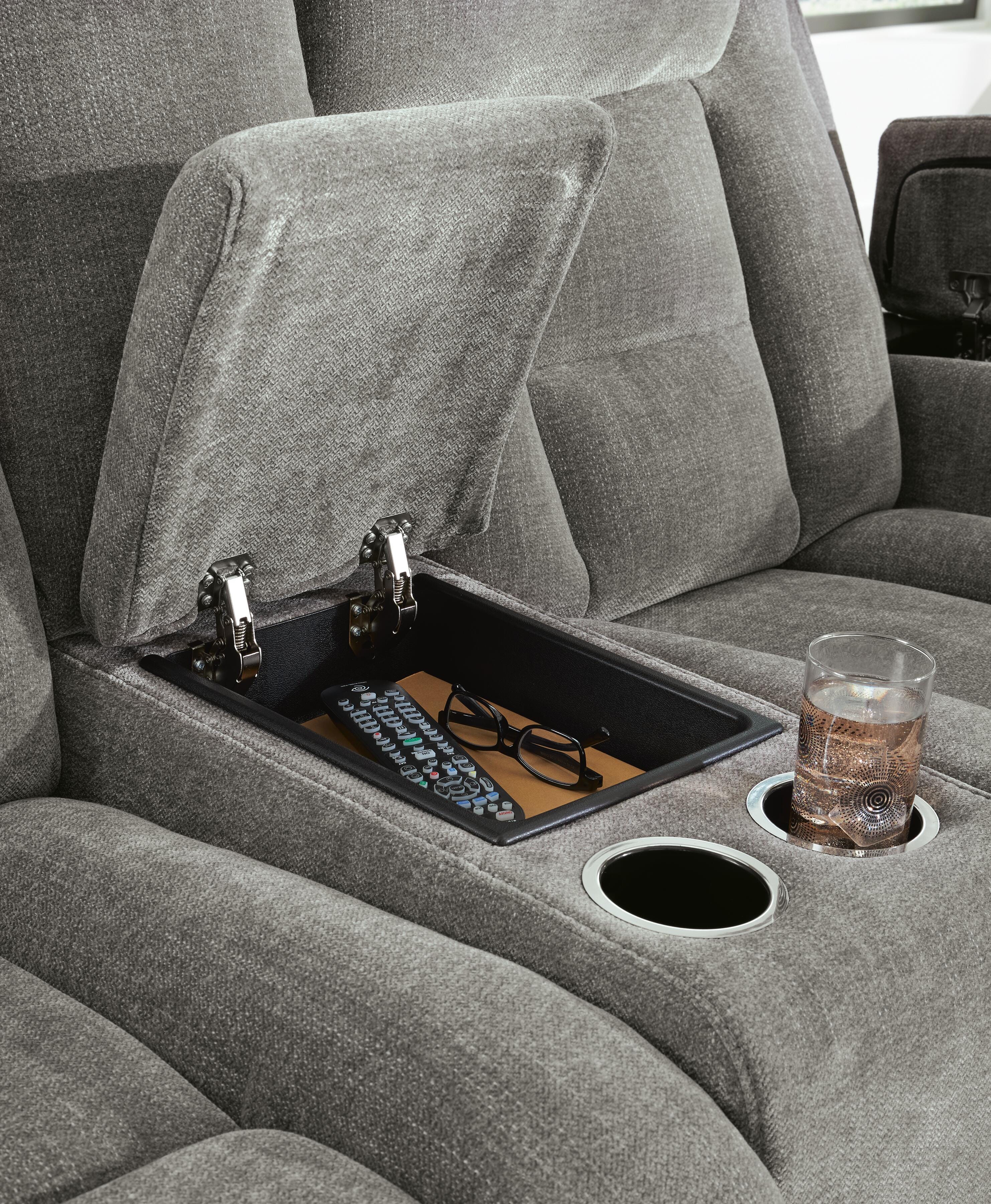 Mixed Motion Power Reclining Loveseat with Console
