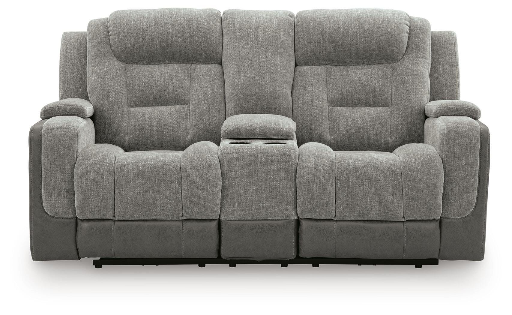 Mixed Motion Power Reclining Loveseat with Console