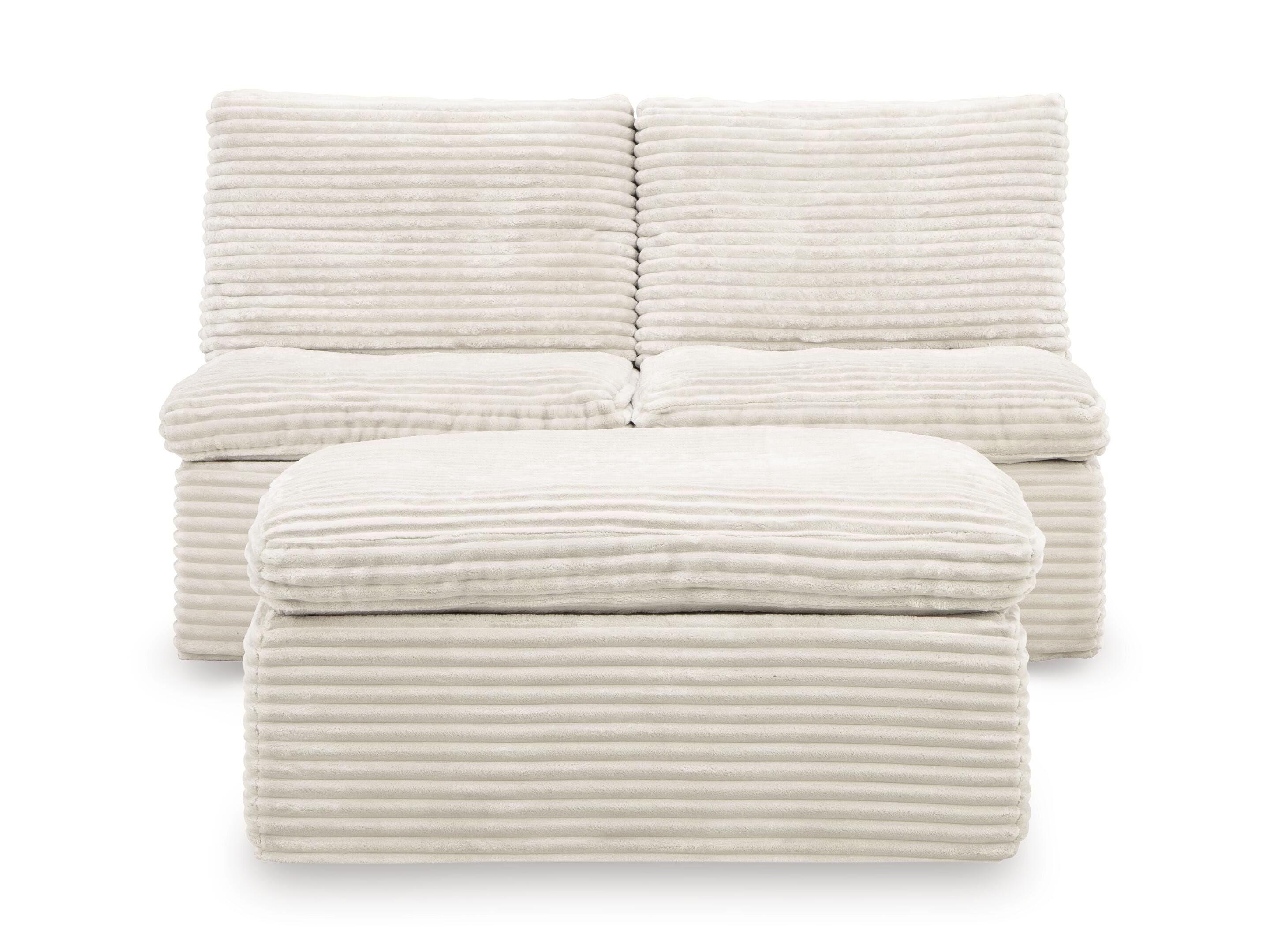 Fannin Armless Chair with Ottoman