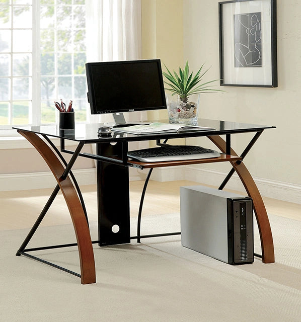Baden Oak/Black Accent Desk