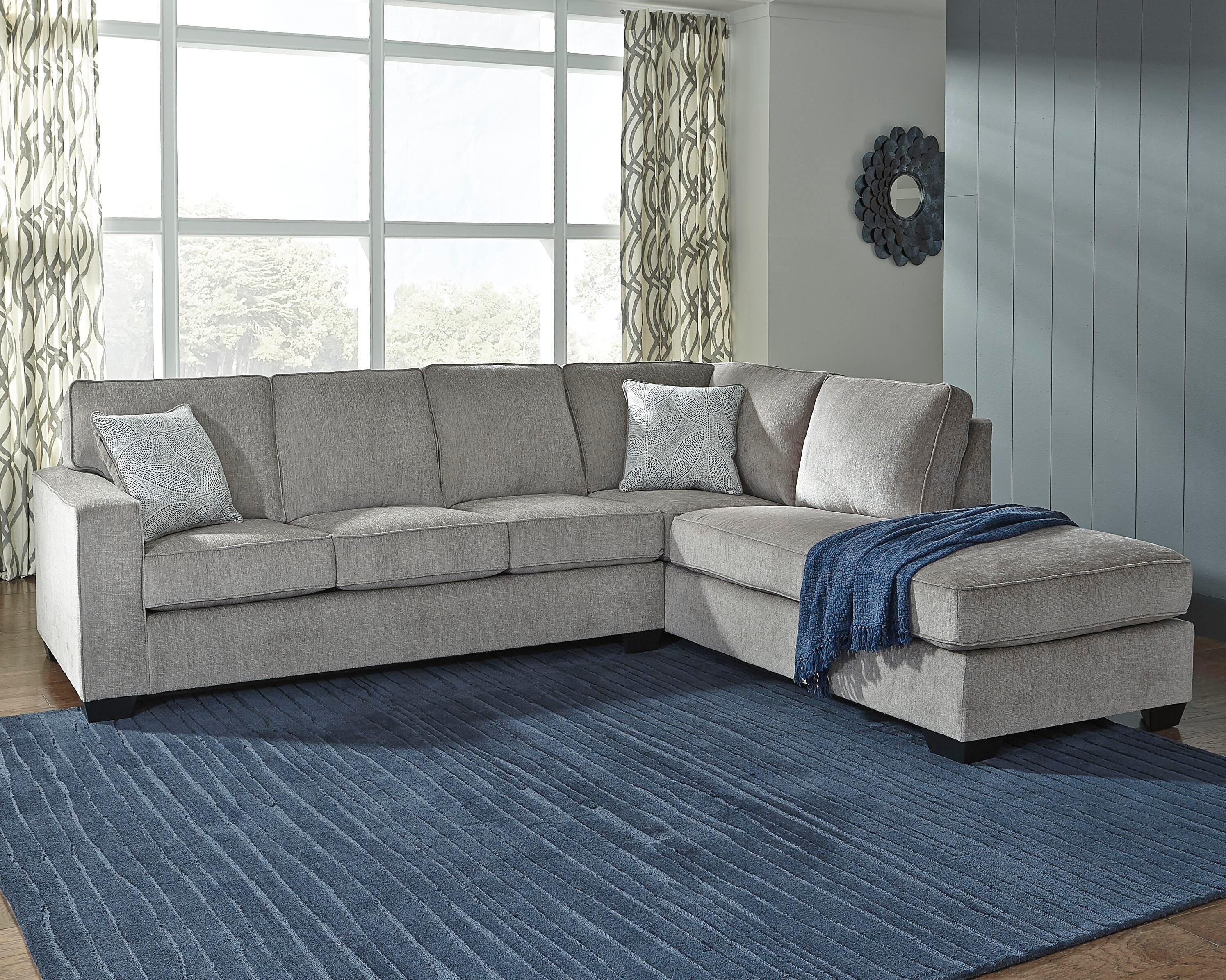 Dar Furniture - Ashley Furniture - Altari 2-Piece Sectional with Chaise - LAF 2-Piece Sectional with Chaise / Alloy - 87214S2