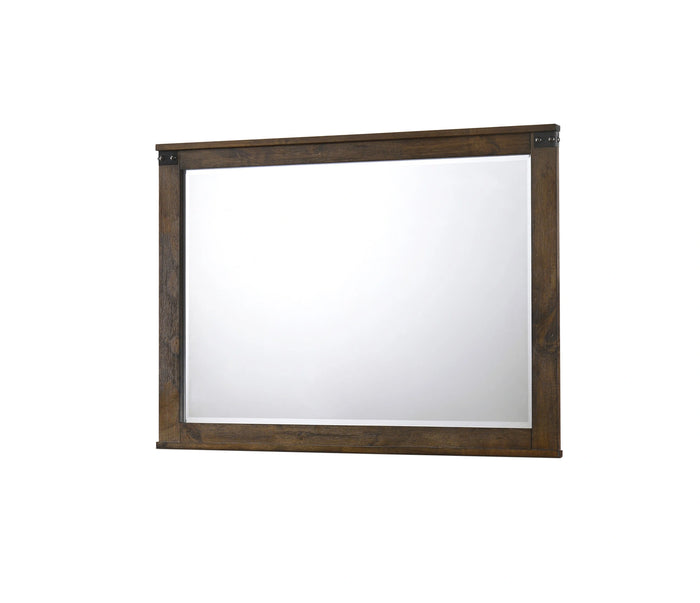 Crown Mark Furniture Curtis Mirror In Rustic