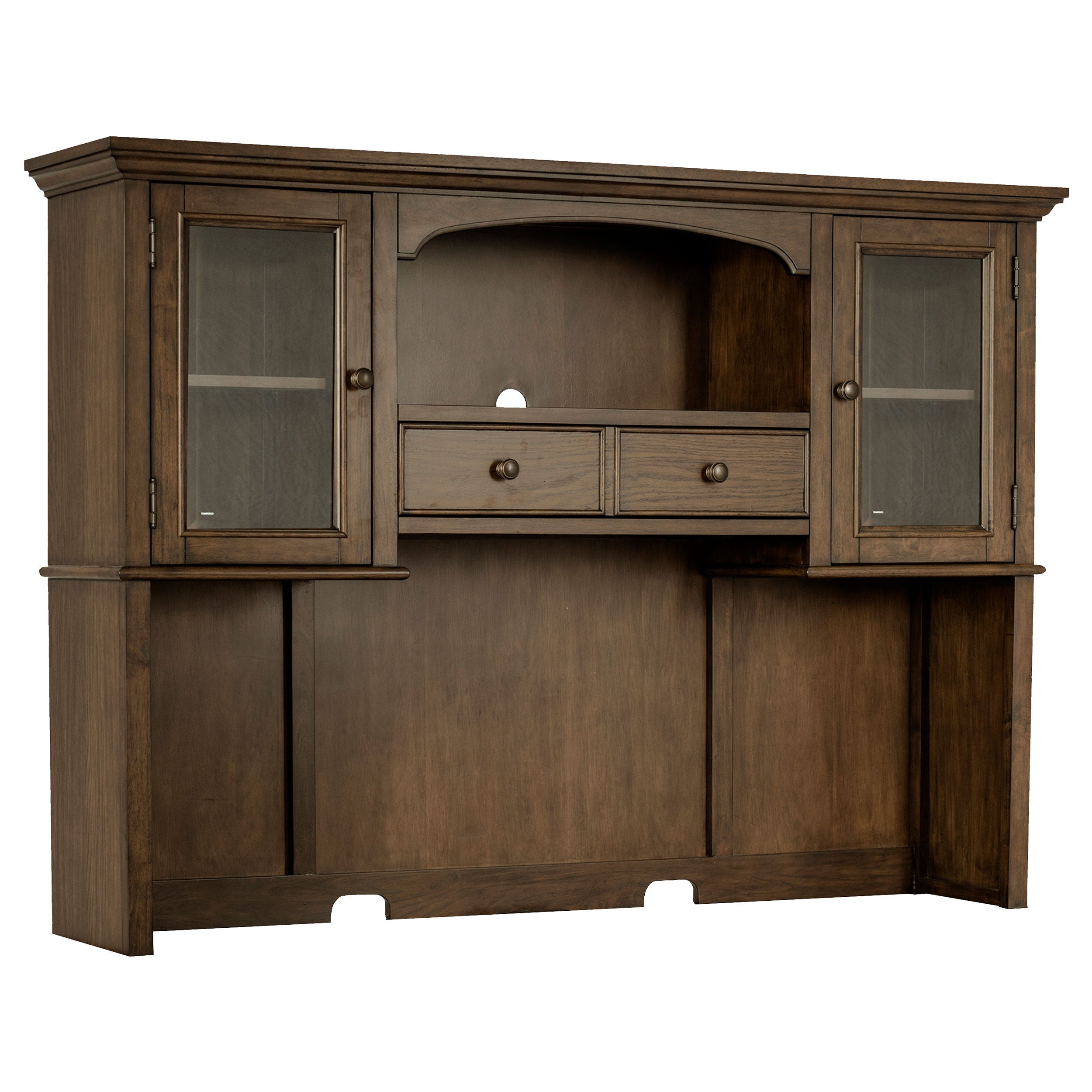 Dar Furniture - Coaster - Hartshill 2-door Hutch with Shelves Burnished Oak - 881283H