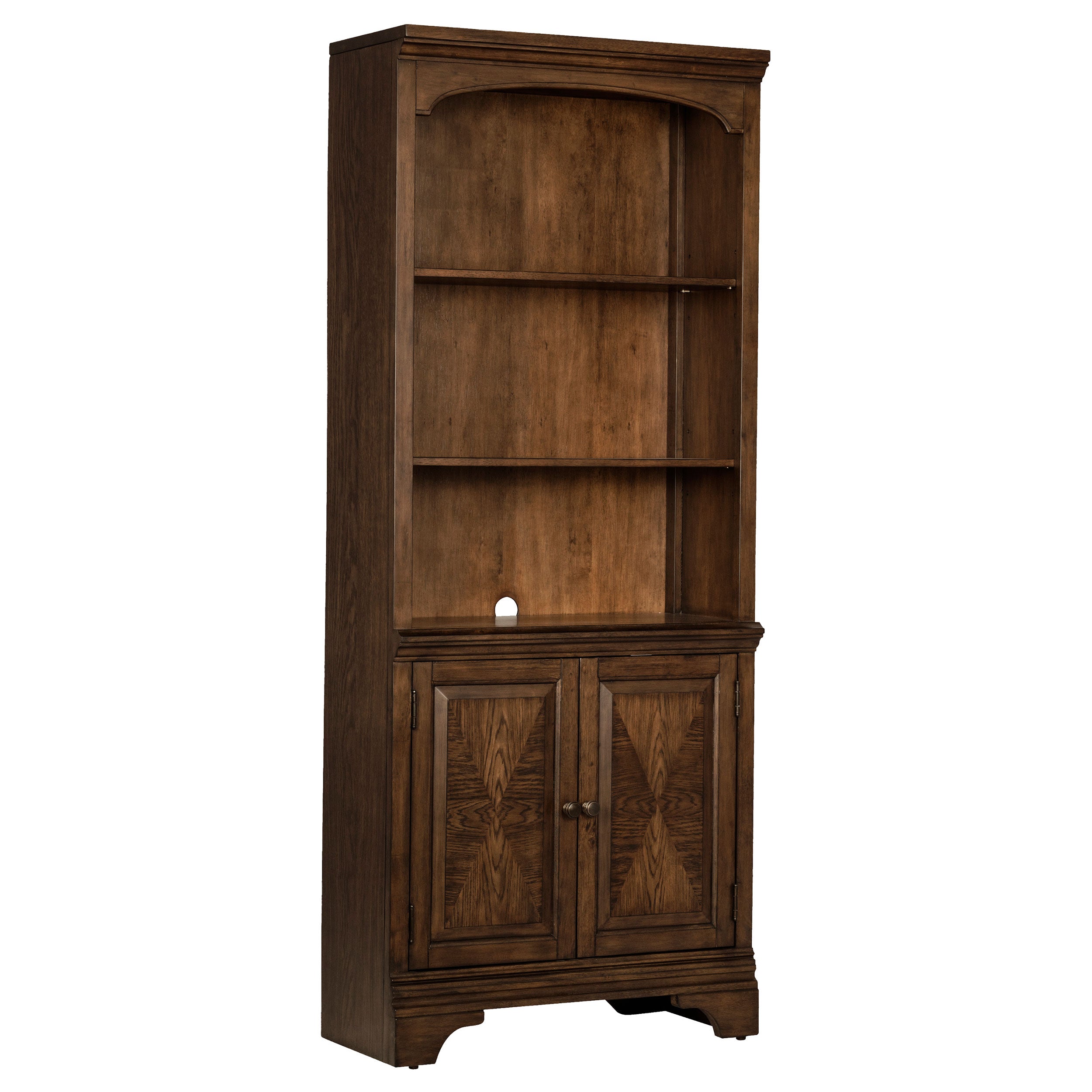Dar Furniture - Coaster - Hartshill 78-inch 3-shelf Cabinet Bookcase Burnished Oak - 881286