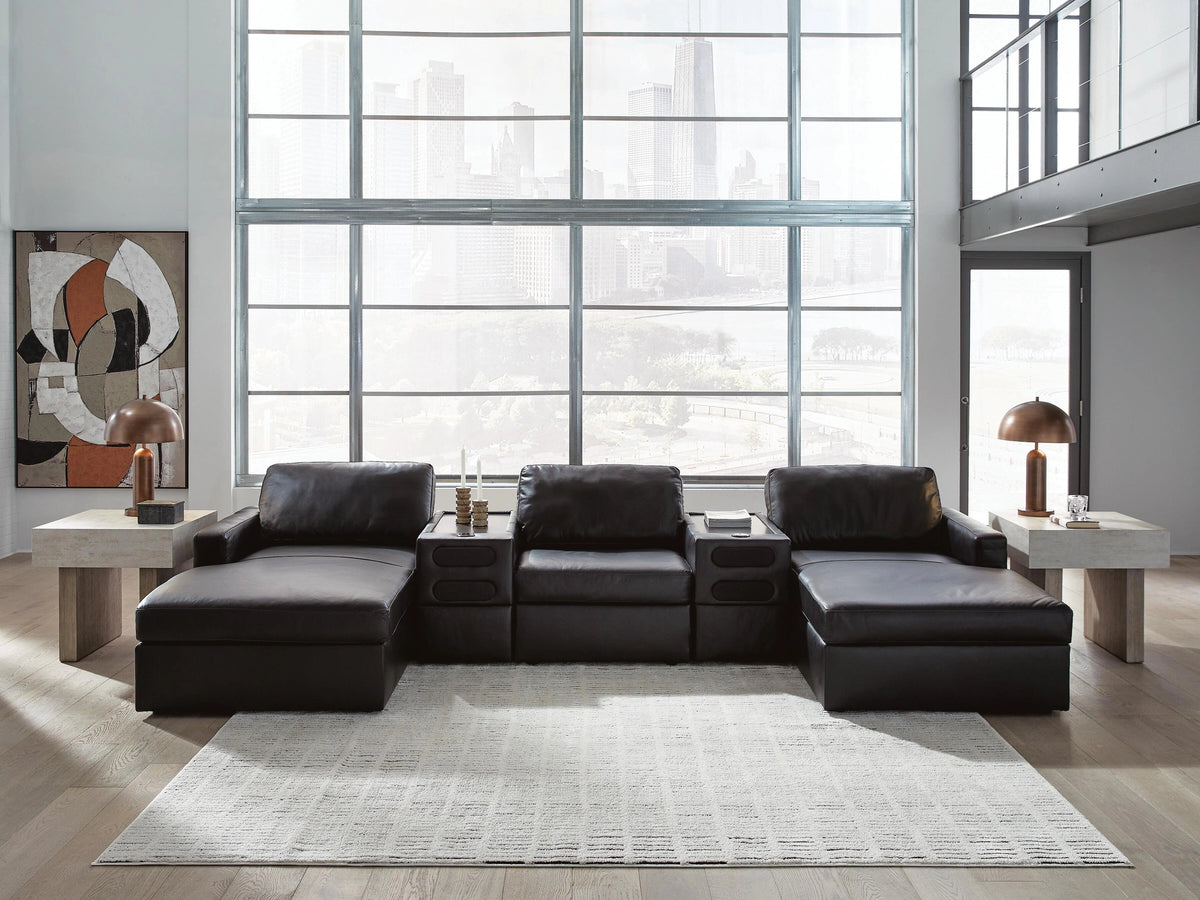 Modmax II Double Chaise Sectional with Audio Consoles