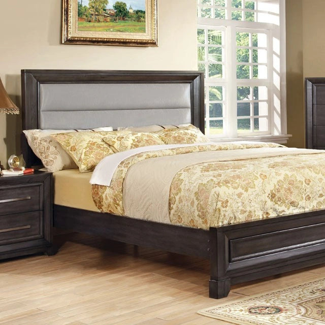 Bradley E.King Bed Dark Gray