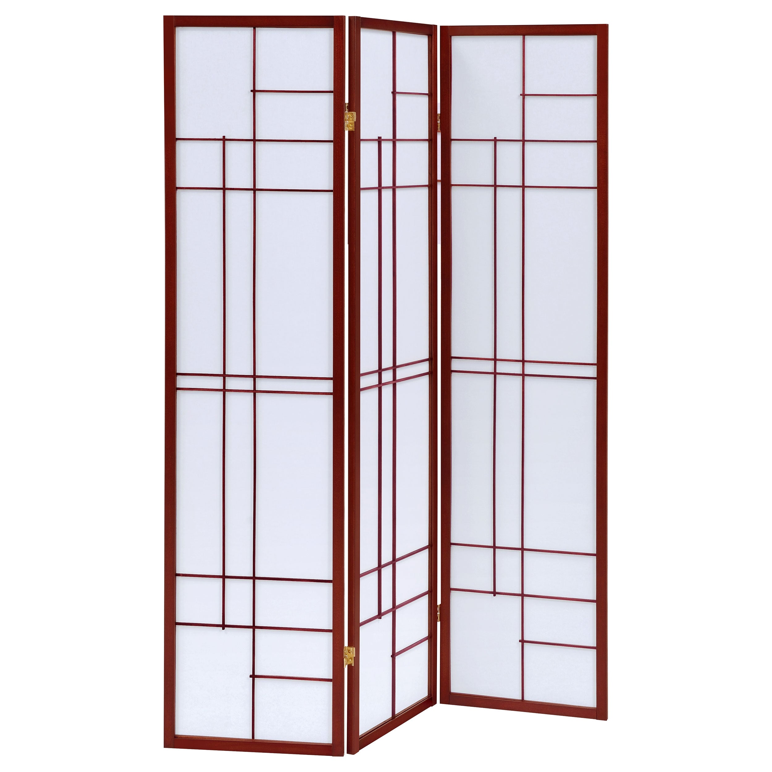 Dar Furniture - Coaster - Katerina 3-Panel Room Divider Folding Shoji Screen Cherry - 900110