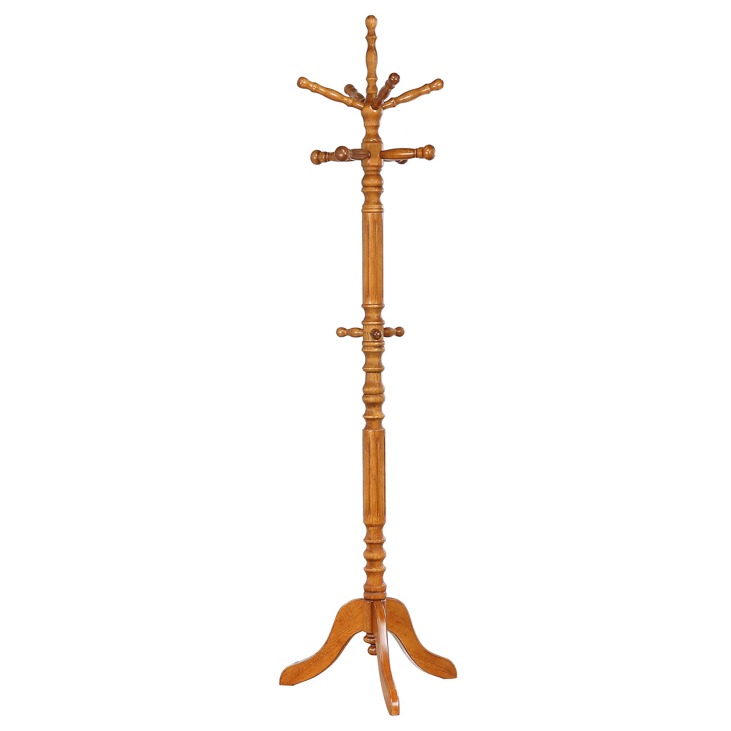 Dar Furniture - Coaster - Achelle 11 Hook Freestanding Coat Rack Hanger Golden Brown - 900759