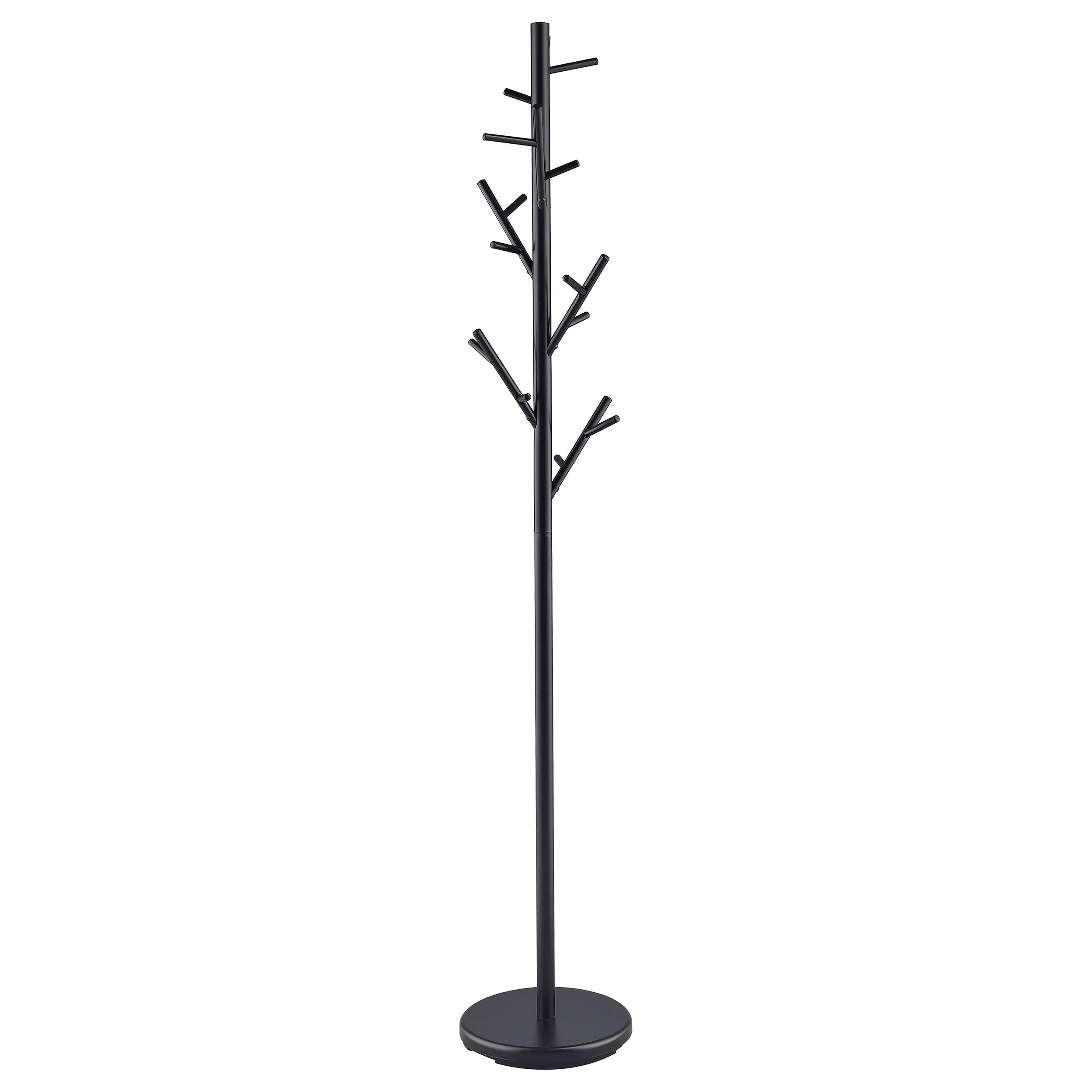 Dar Furniture - Coaster - Clover 18 Hook Freestanding Metal Coat Rack Hat Hanger Black - 900897