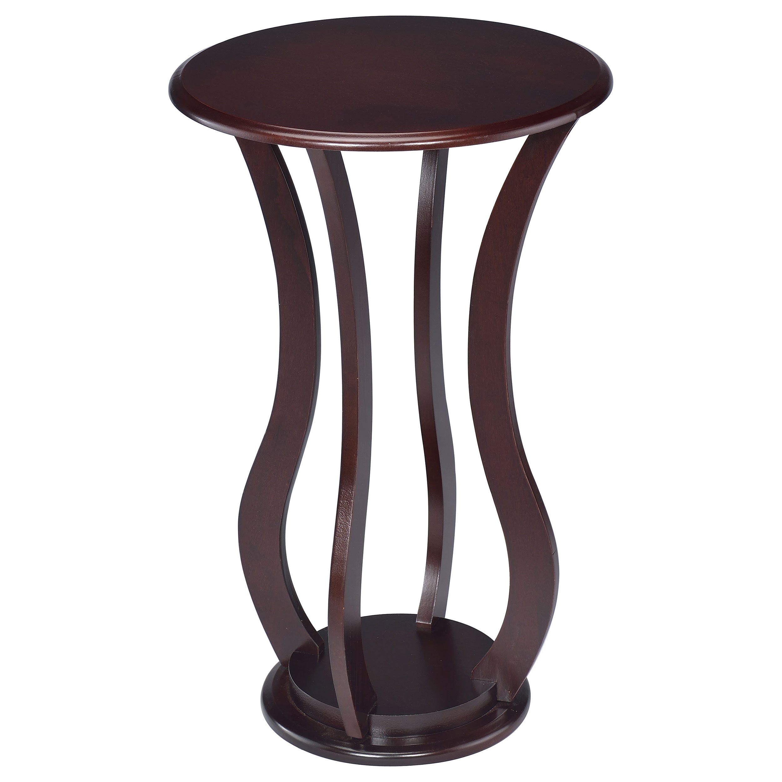 Dar Furniture - Coaster - Elton Round Wood Top Accent Plant Stand Cherry - 900934