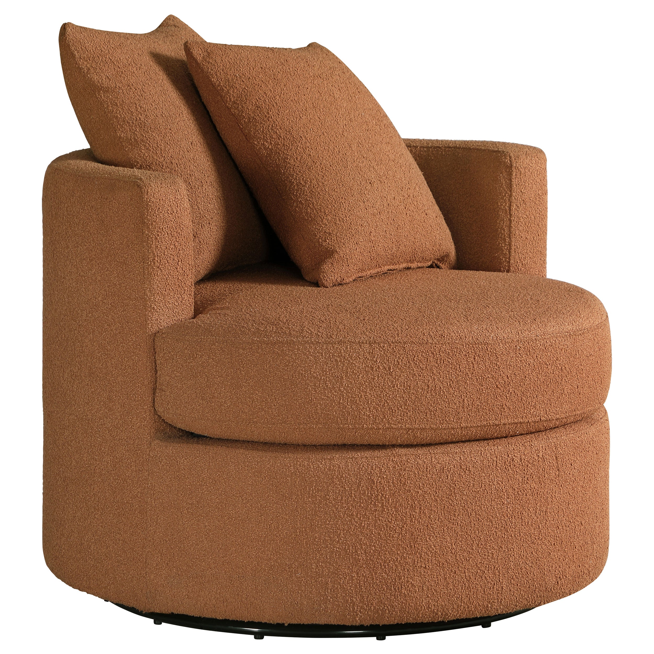 Dar Furniture - Coaster - Debbie Upholstered Swivel Accent Chair Burnt Orange - 902275